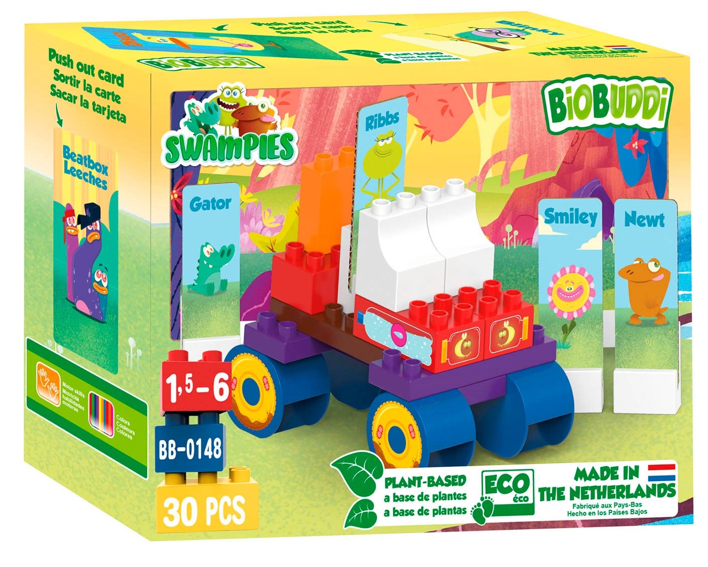 Constructor BioBuddi Swampies - Mașină de curse, 30 de piese