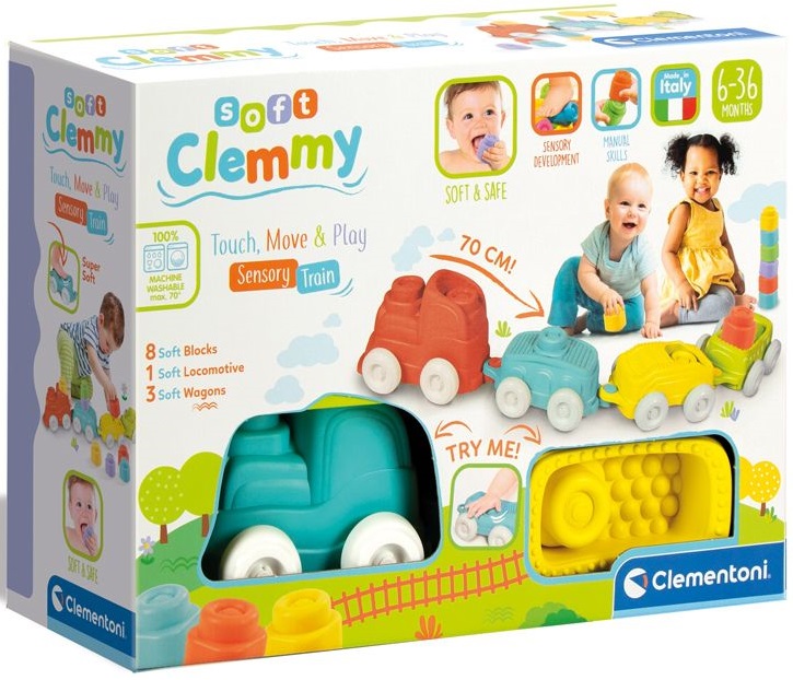 Constructor Clementoni Clemmy - Trenulet, 12 piese