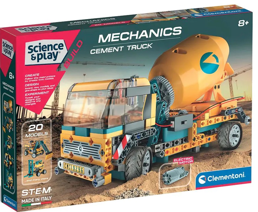 Constructor Clementoni Mechanics - Betoniera, 300 de piese