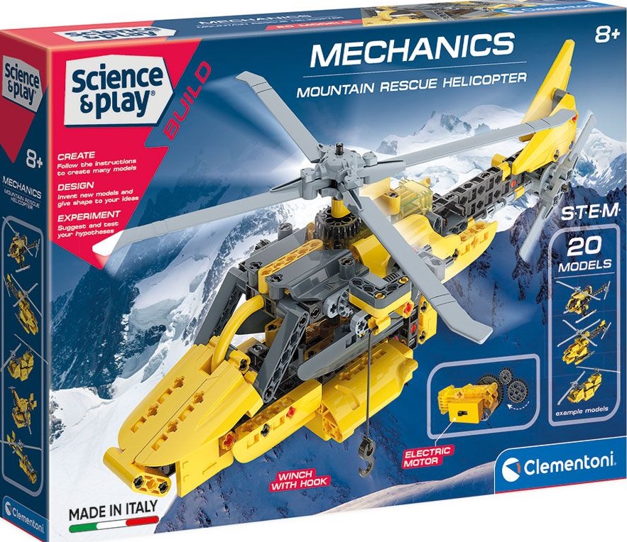 Set constructie Clementoni - Elicopter de salvare, 250 piese
