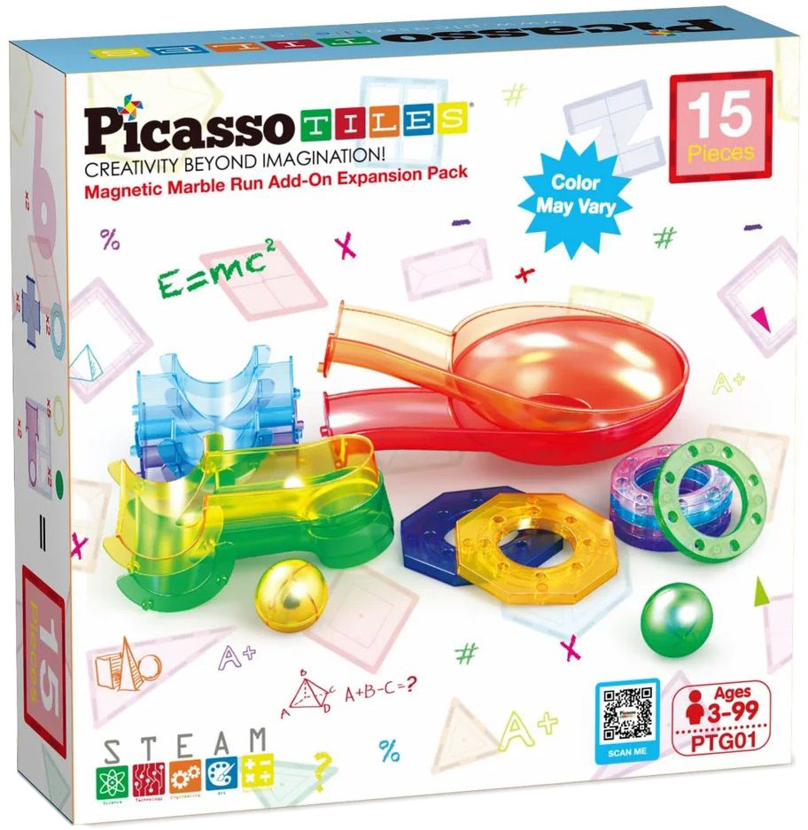 Constructor suplimentar Picasso Tiles - Pentru Roley magnetic, 15 piese