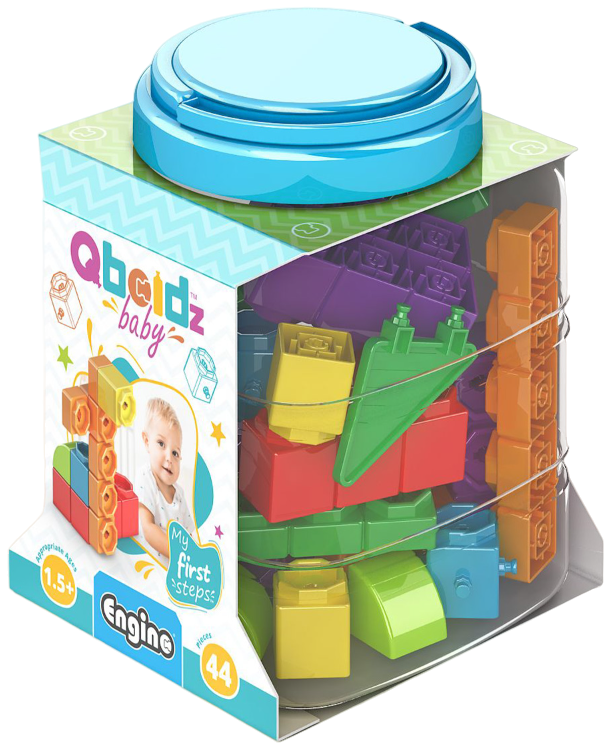 Set de construcție Engino Baby Qboidz - Primii pași, mediu