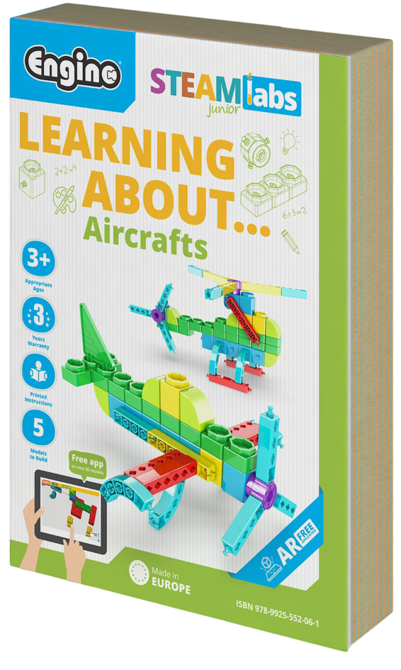 Set de construcție Engino Steamlabs Junior - Învață despre avioane