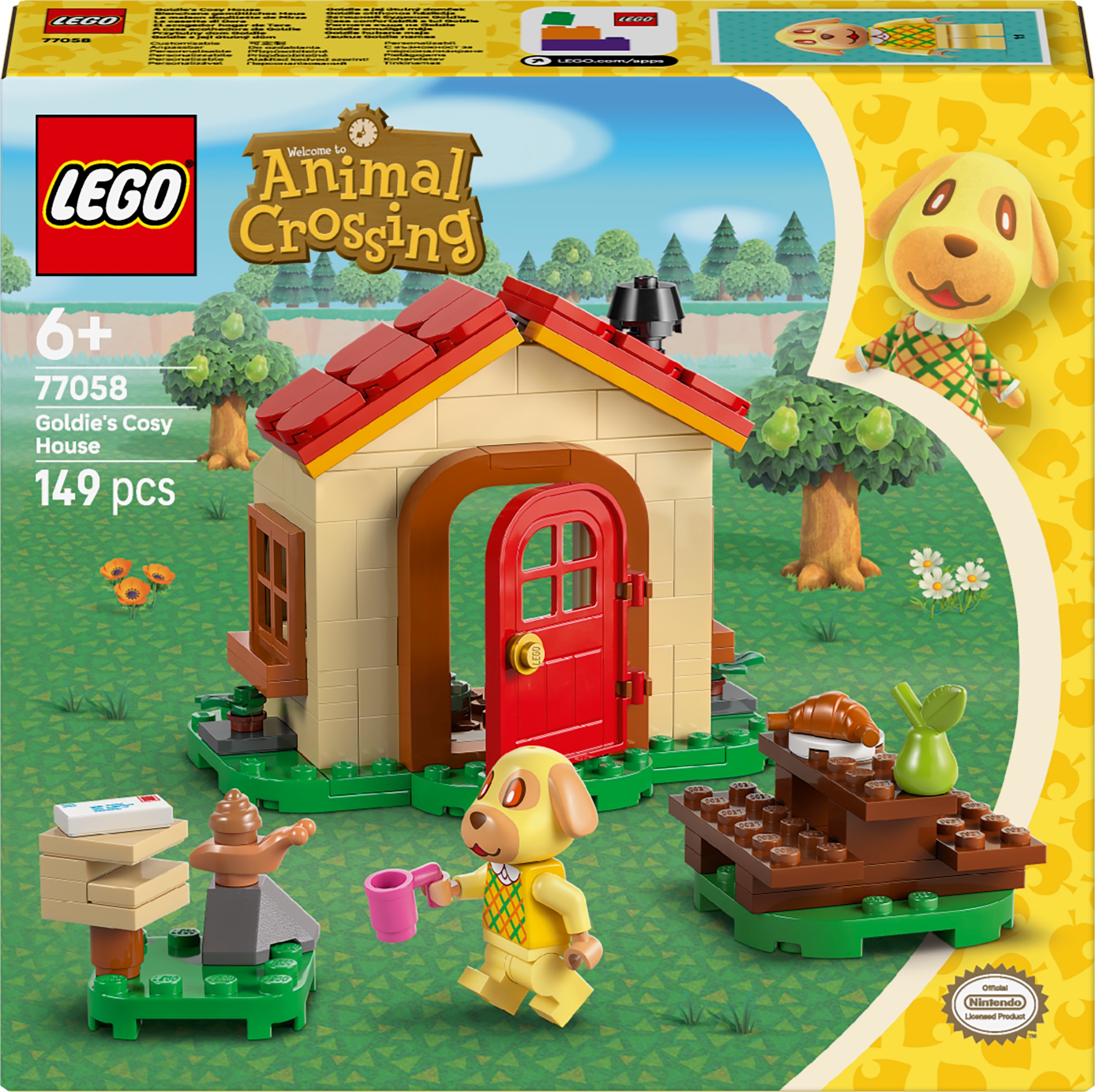 Constructor LEGO Animal Crossing - Casa confortabilă a Goldie (77058)