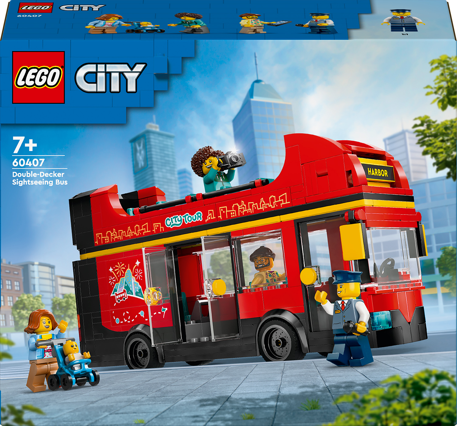 Constructor  LEGO City - Autobuz turistic roșu cu etaj(60407)
