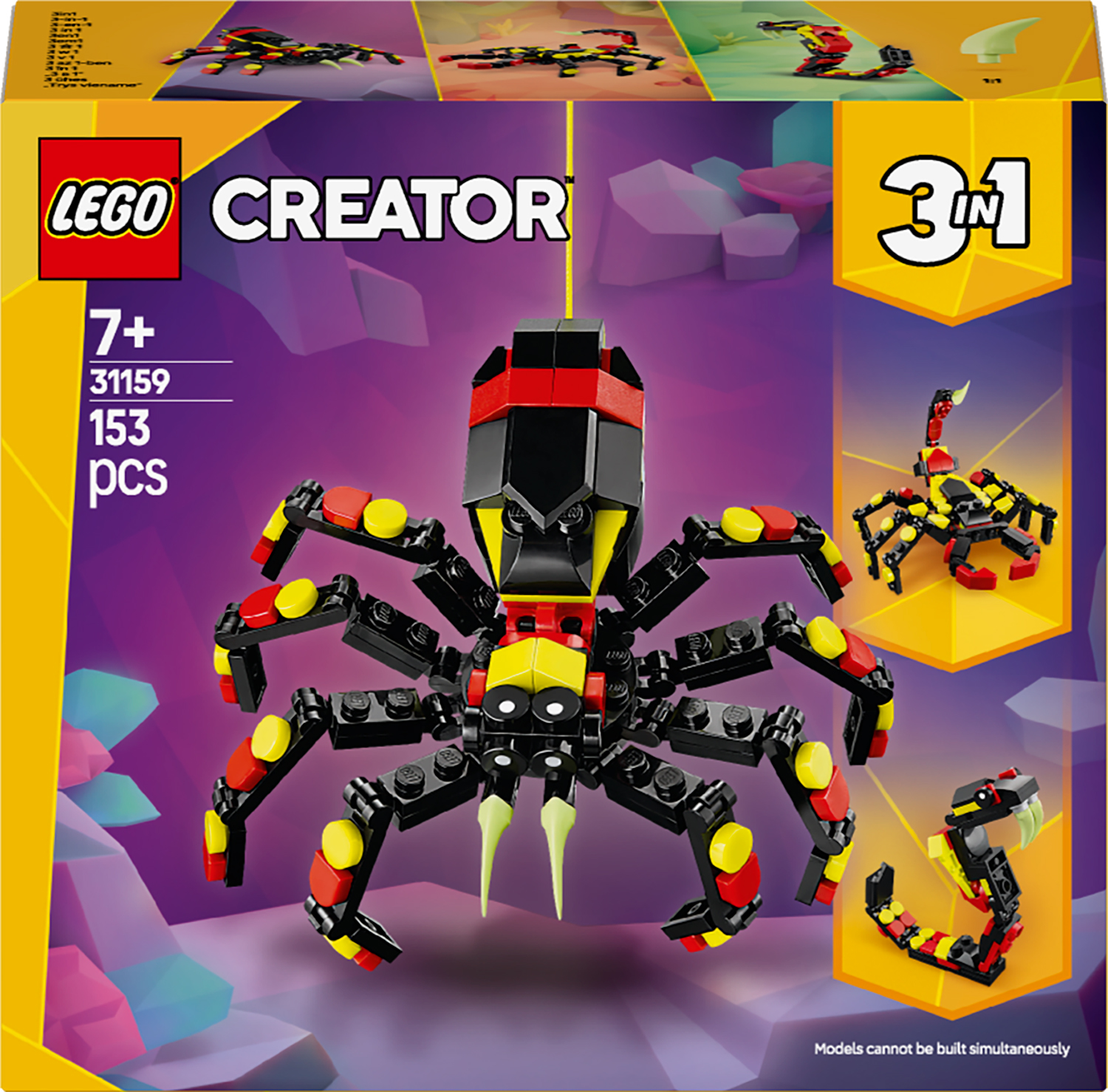 Constructor LEGO Creator 3 în 1 - Animale sălbatice: păianjen surprinzător (31159)