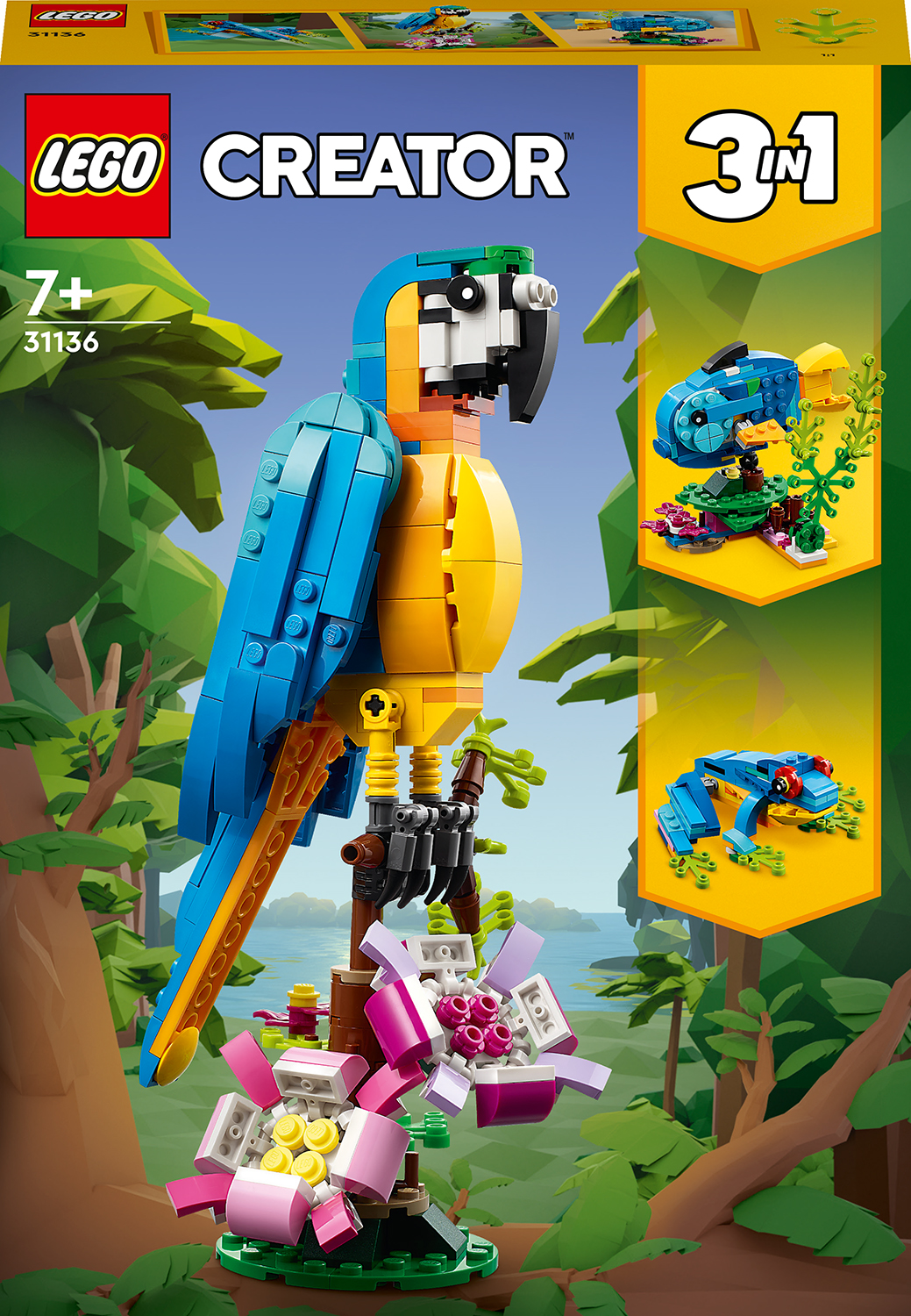 Constructor LEGO Creator 3 în 1 - Papagal exotic (31136)
