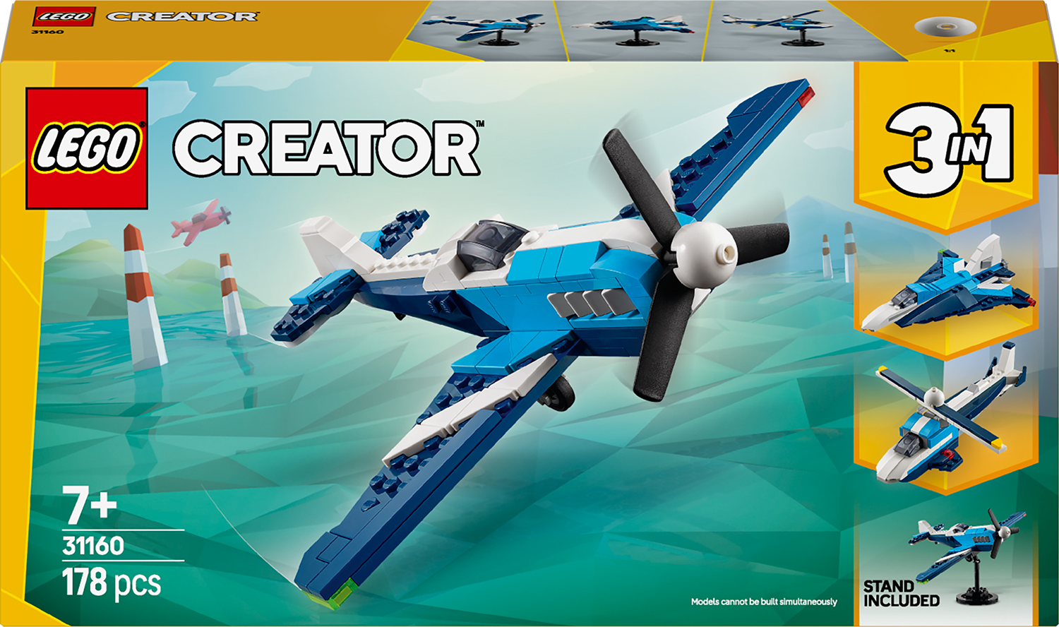 Constructor LEGO Creator 3 în 1 - Avioane: avioane de curse (31160)