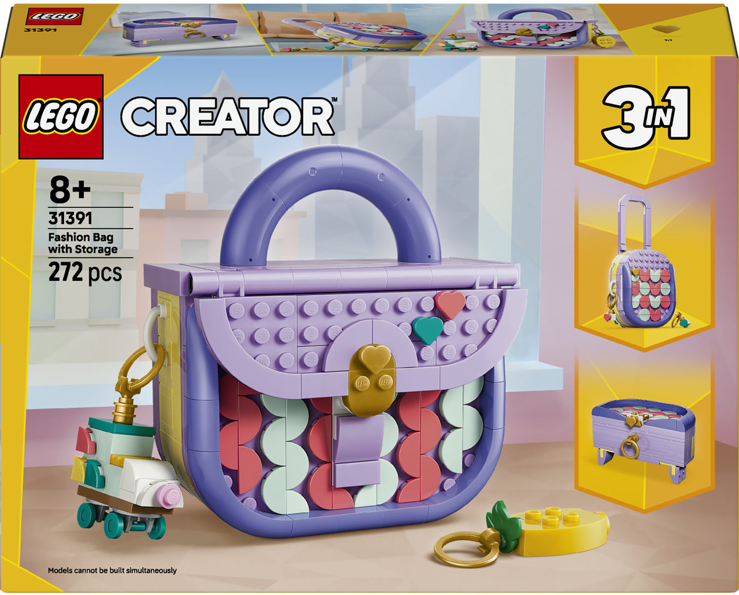 Constructor LEGO Creator 3 în 1 - Geantă de artă modernă cu spațiu de depozitare (31391)