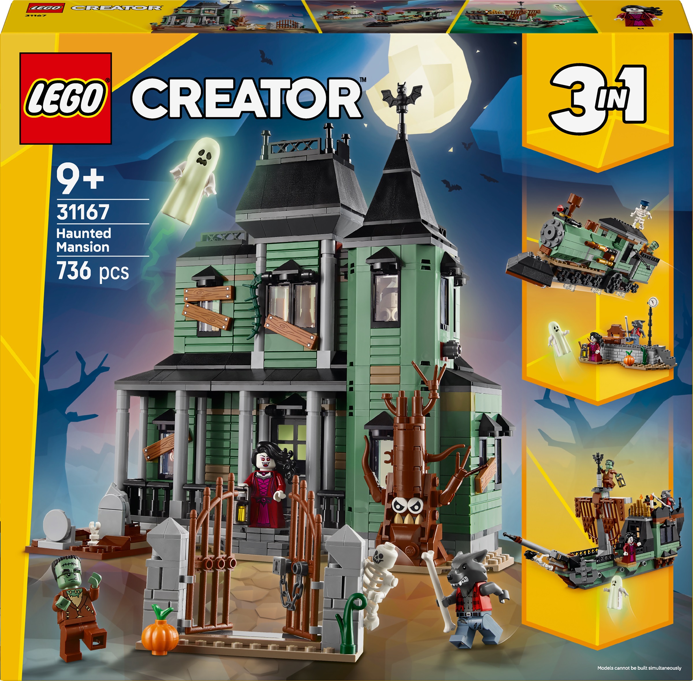 Constructor LEGO Creator 3 în 1 - Conac bântuit (31167)