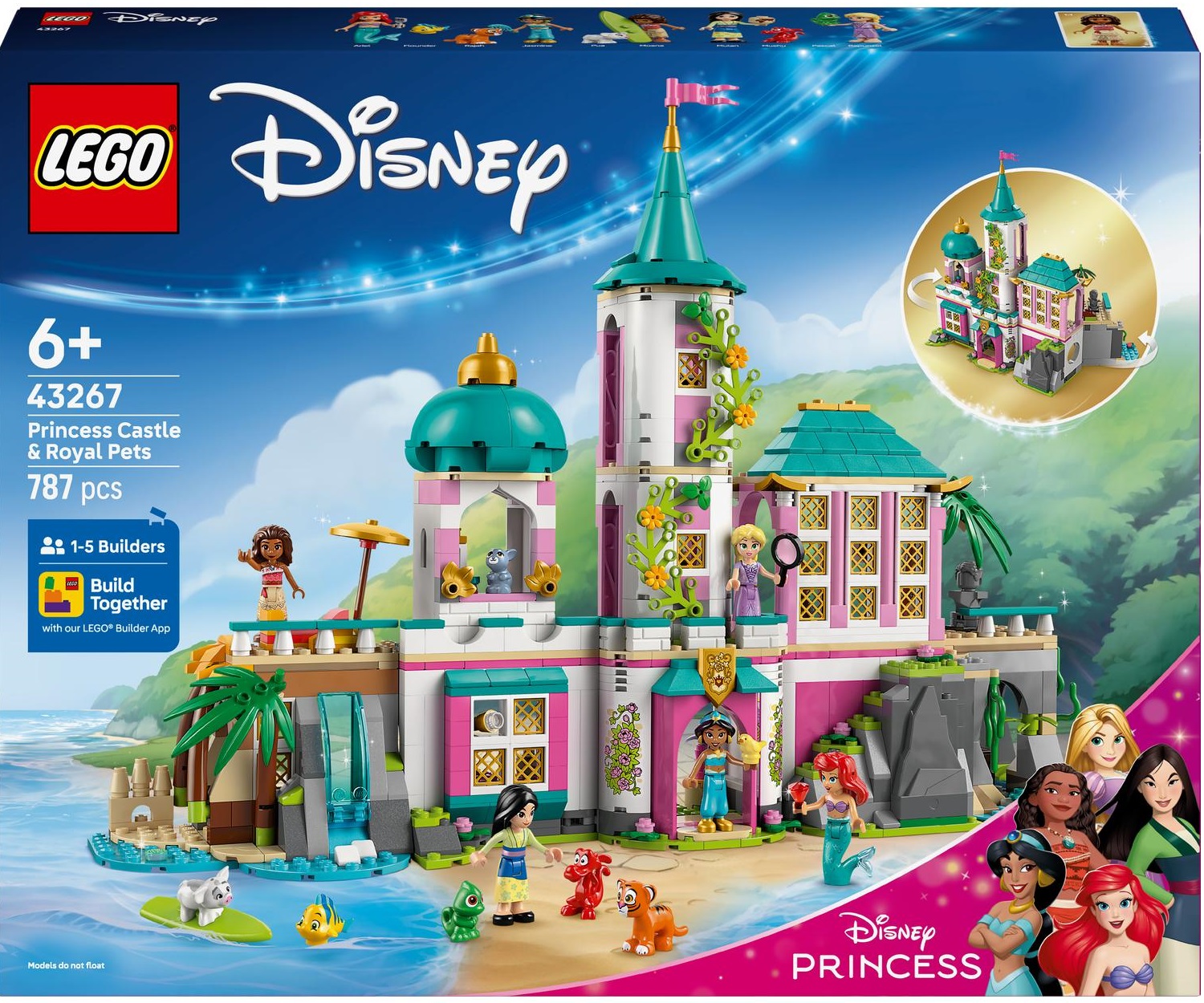 Constructor LEGO Disney Princess - Castelul Prințeselor și al Animalelor Regale (43267)