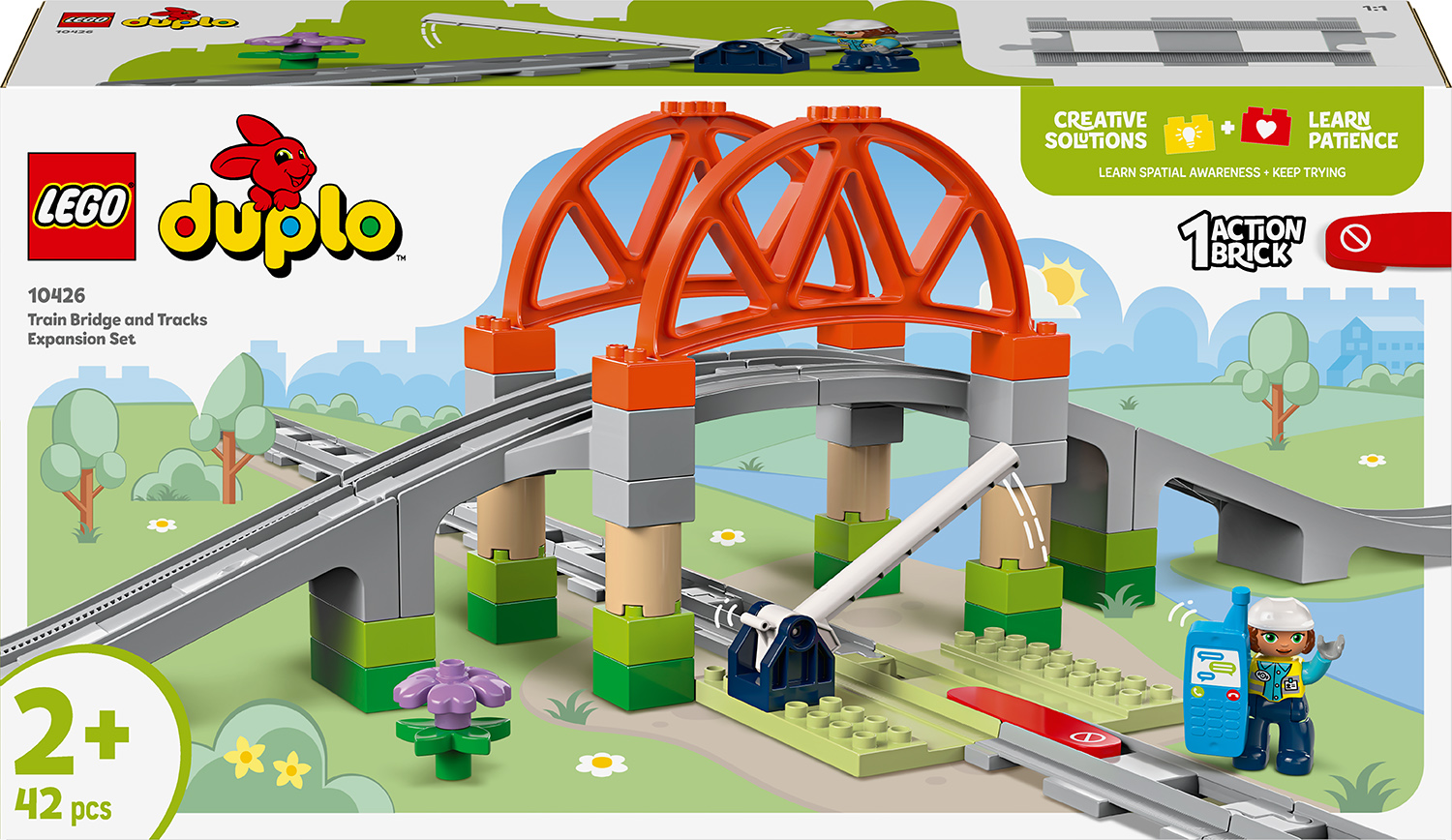 Constructor LEGO Duplo - Poduri și șine de tren (10426)