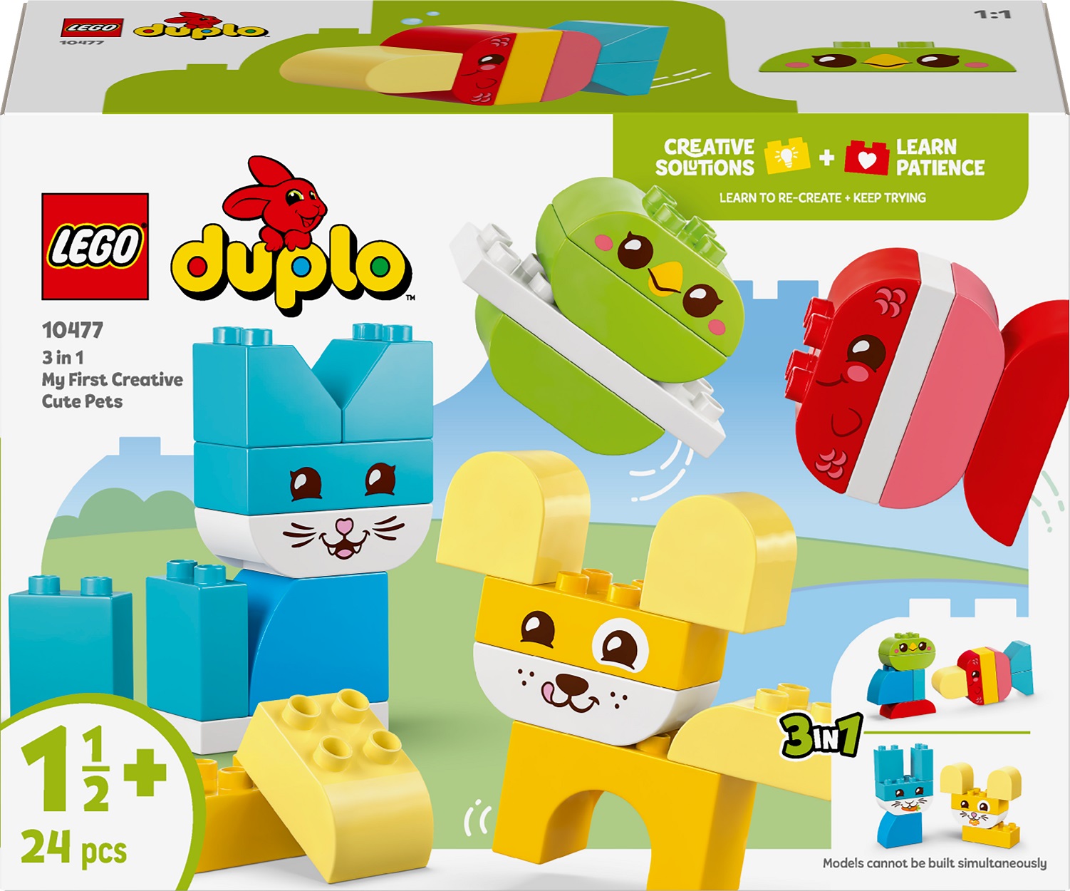 Constructor LEGO Duplo My First 3 în 1 - Animale drăguțe (10477)