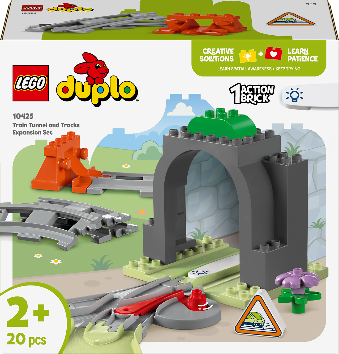 Constructor LEGO Duplo - Tunel și șine de tren(10425)