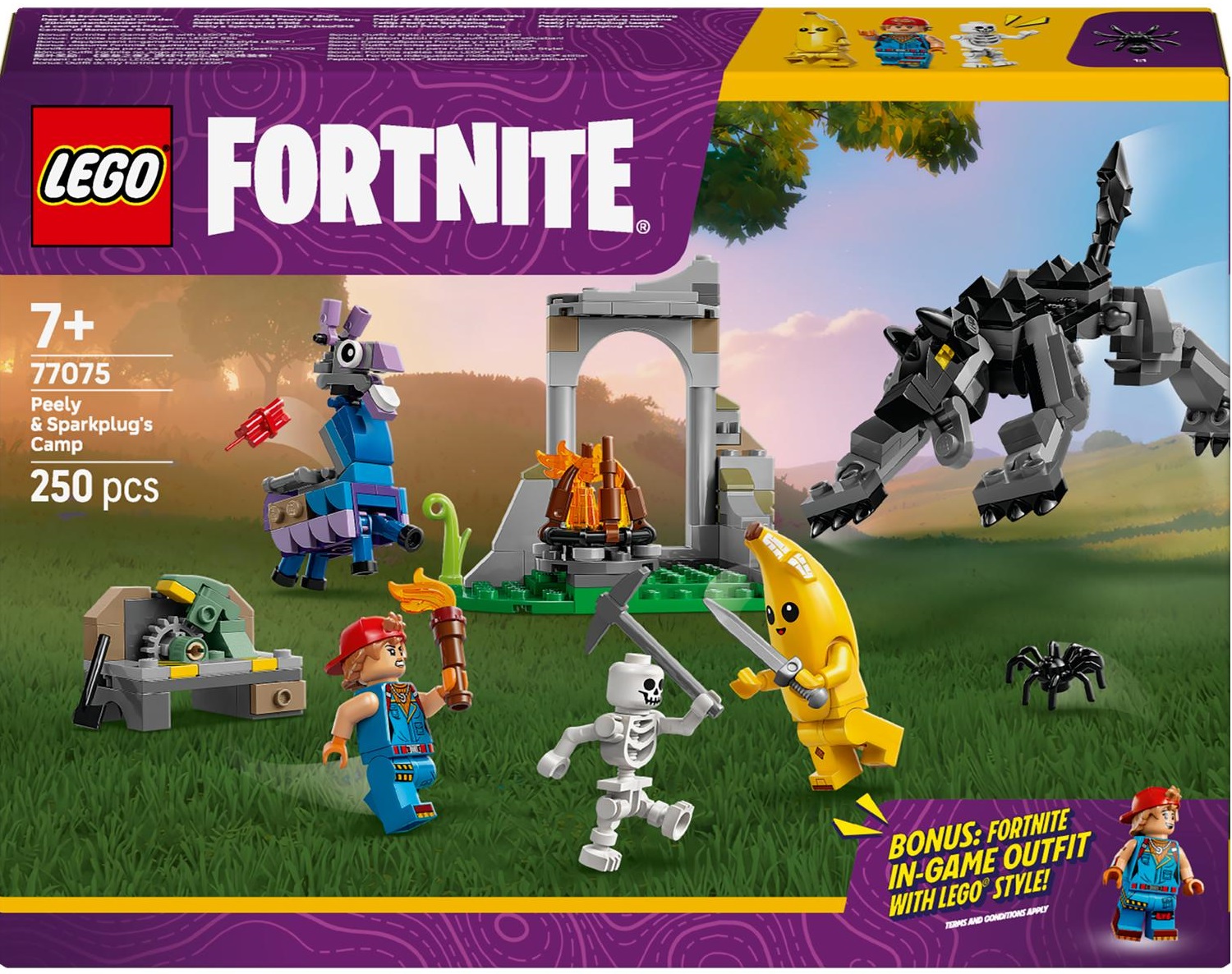 Lego Fortnite. Tabara lui Peely si Sparkplug - imagine 2