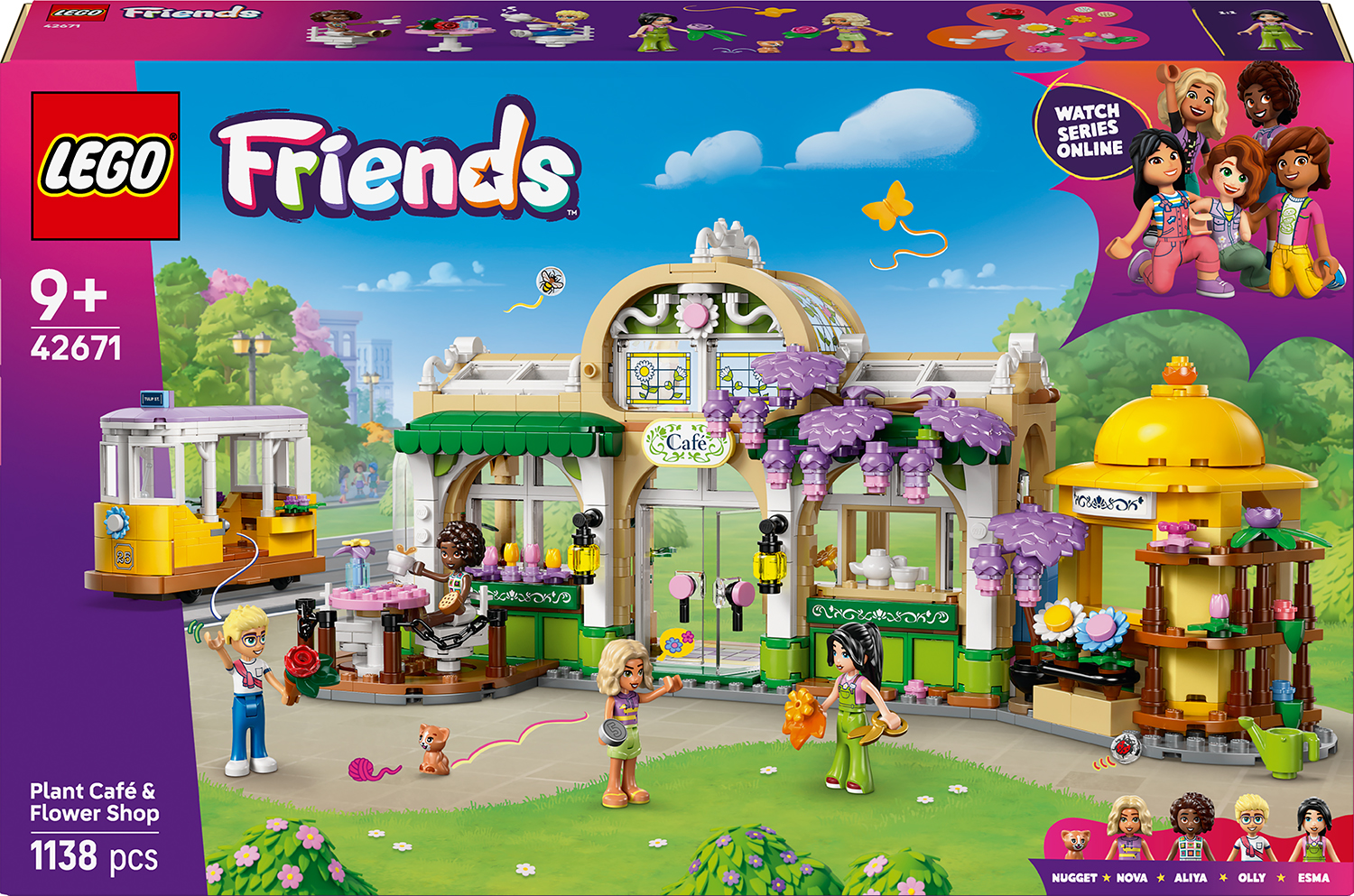 Constructor LEGO Friends - Cafenea și florărie cu grădină (42671)