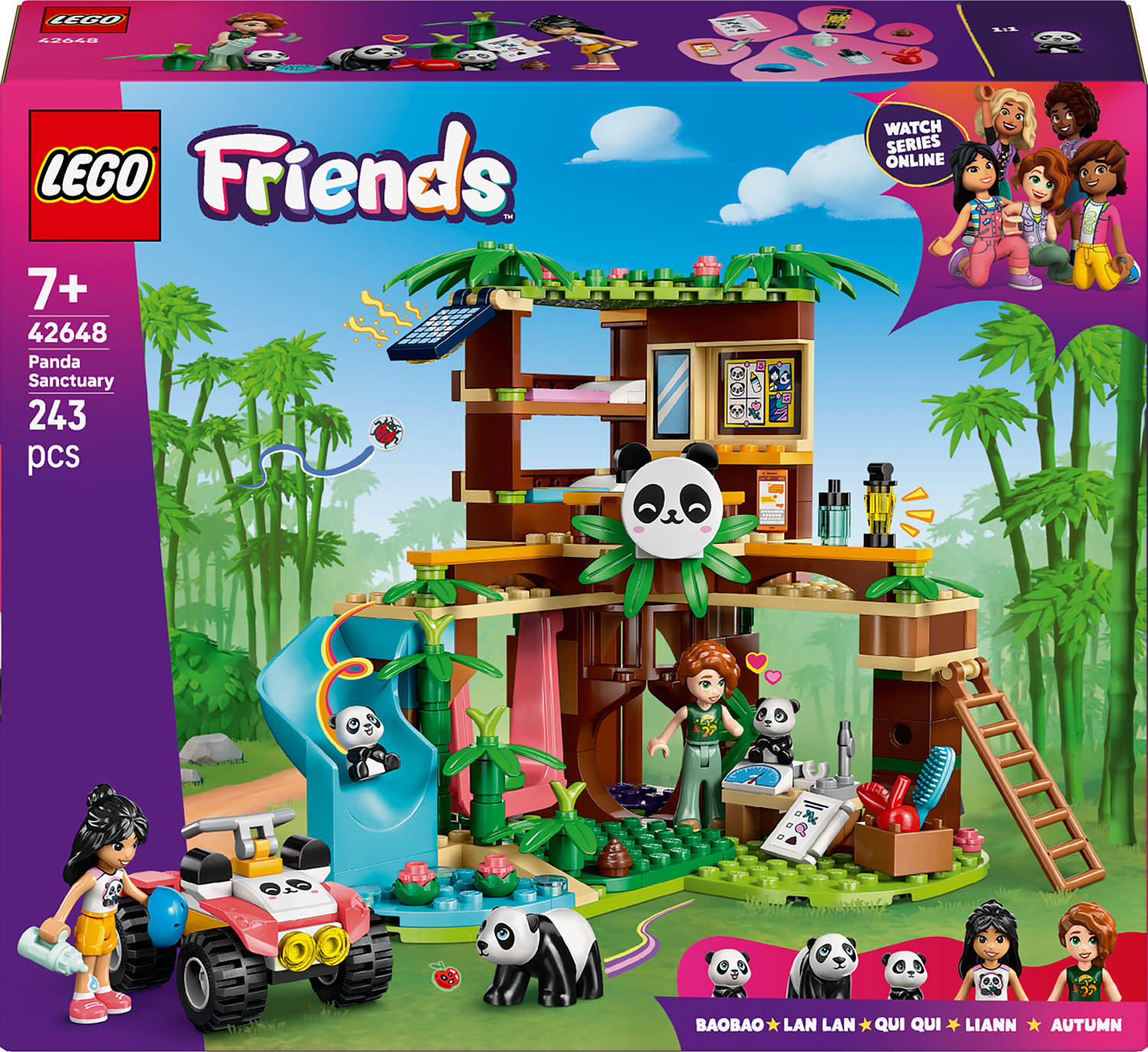 Constructor LEGO Friends - Îngrijirea animalelor din adăpostul pentru panda (42648)