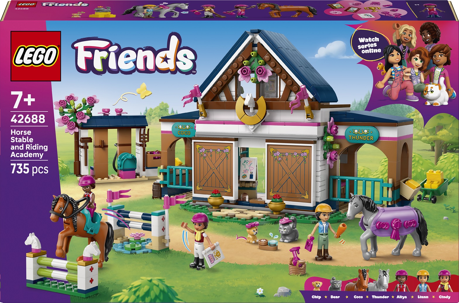 Constructor LEGO Friends - Grajd și academie de echitație (42688)