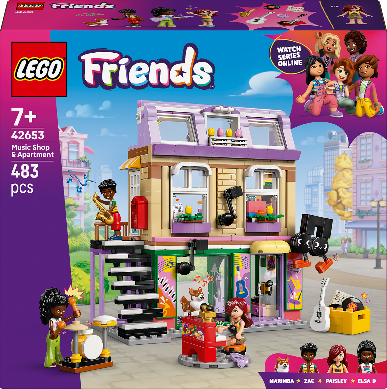 Constructor LEGO Friends - Magazin de muzică și apartament (42653)