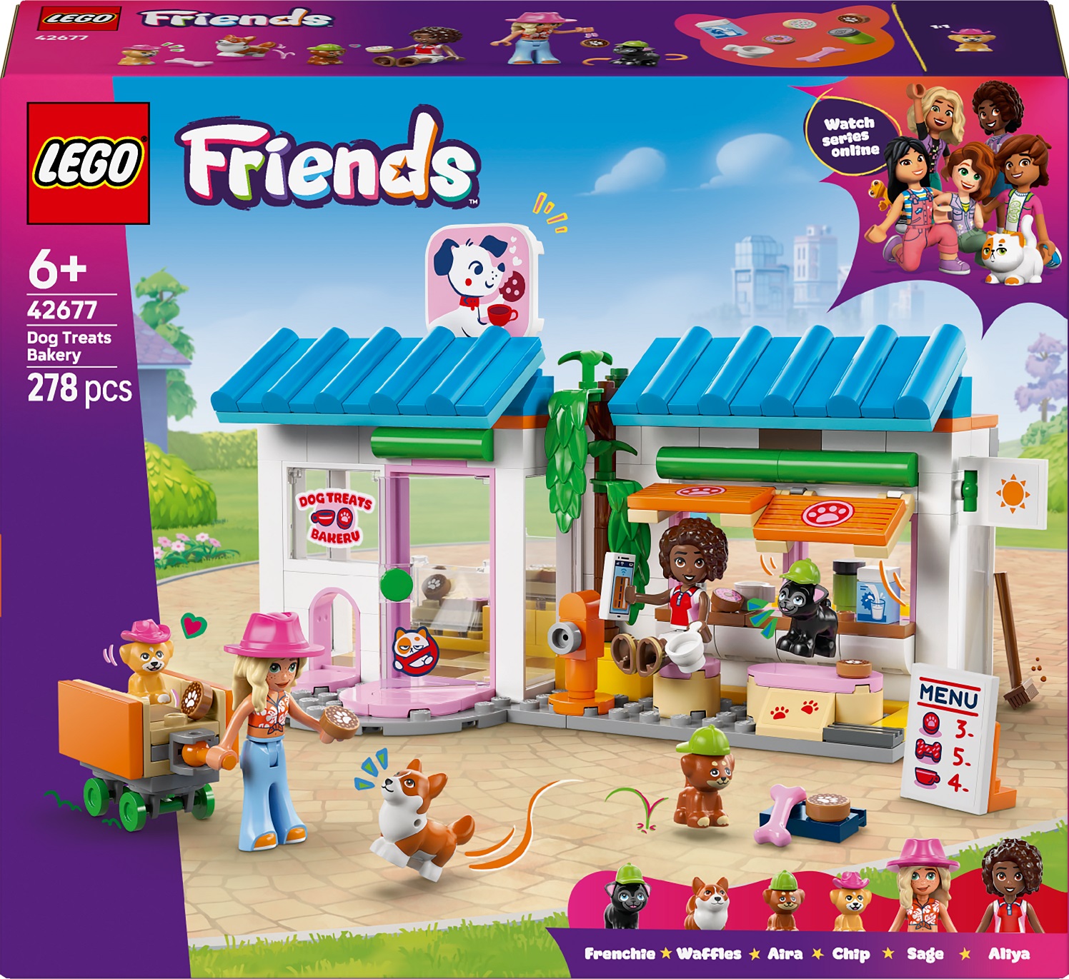 Constructor LEGO Friends -Brutărie cu recompense pentru câini (42677)