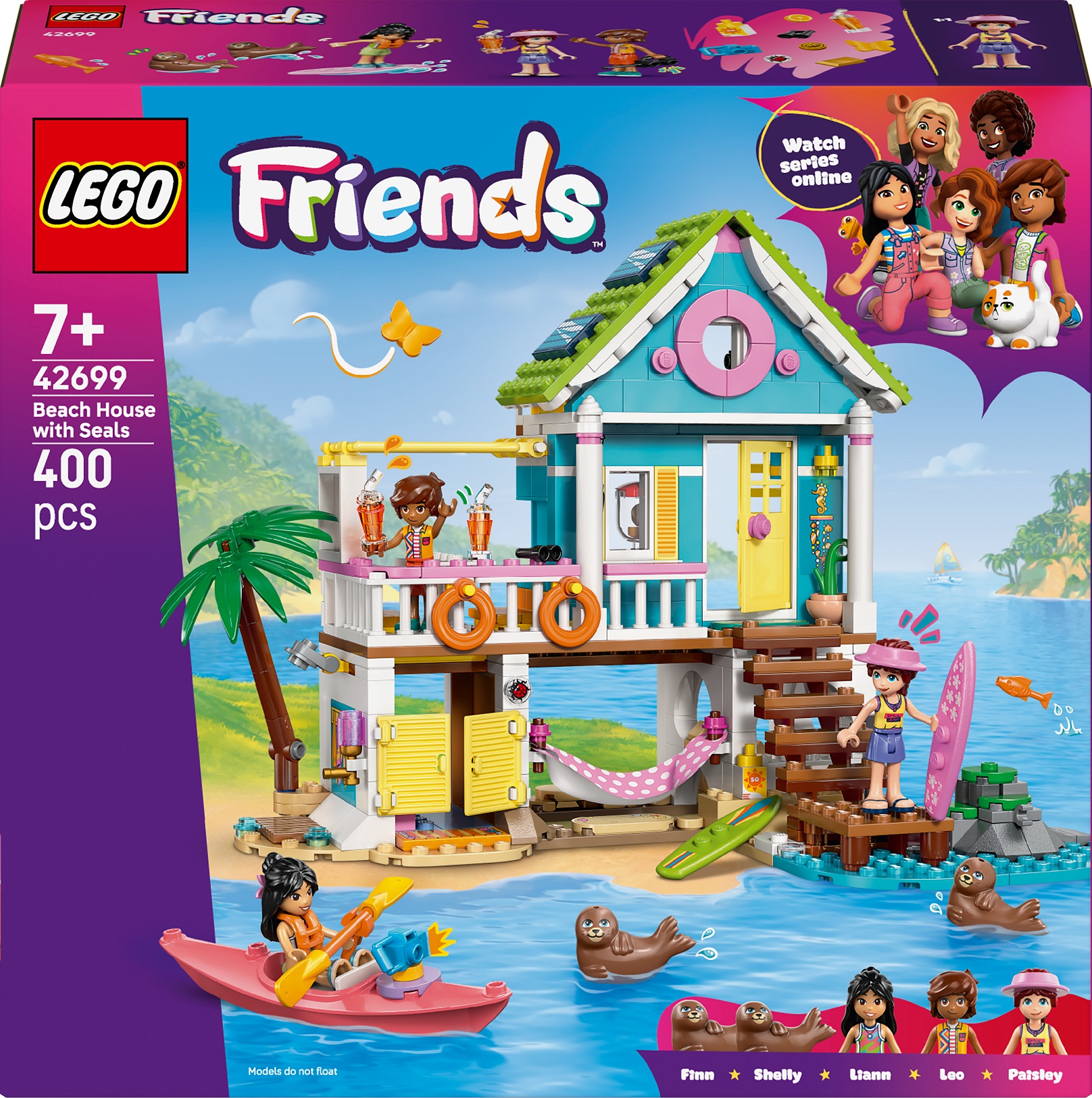 Constructor LEGO Friends - Casă de plajă cu foci (42699)