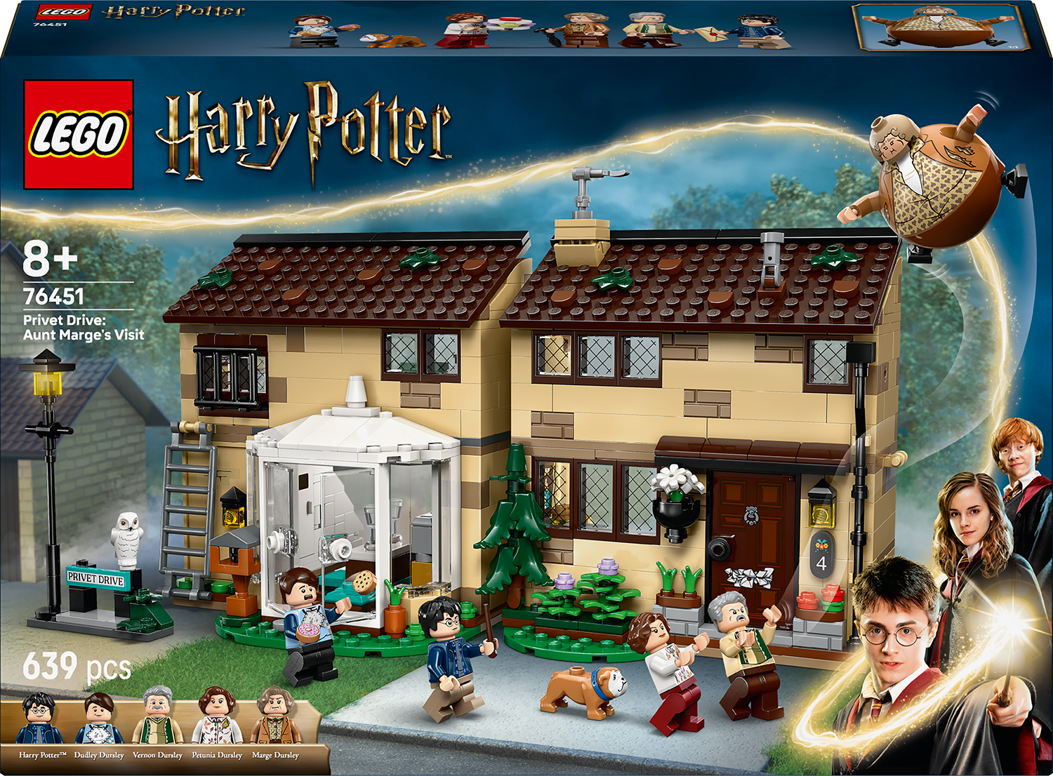 Constructor LEGO Harry Potter - Privet Drive, vizita mătușii Marge (76451)