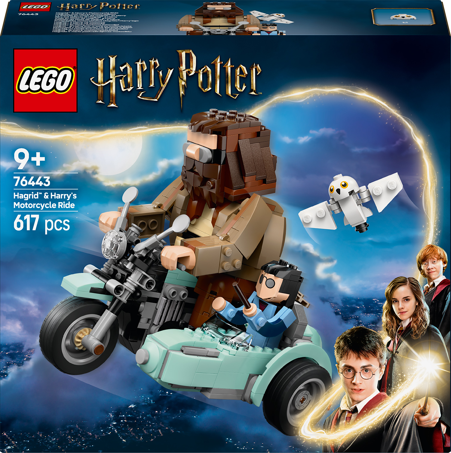 Constructor LEGO Harry Potter - Plimbarea cu motocicletă a lui Hagrid și Harry (76443)