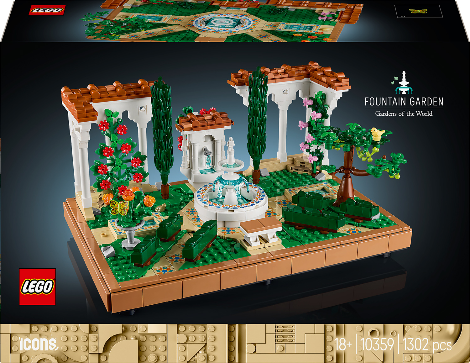 Constructor LEGO Icons - Grădină cu fântână (10359)