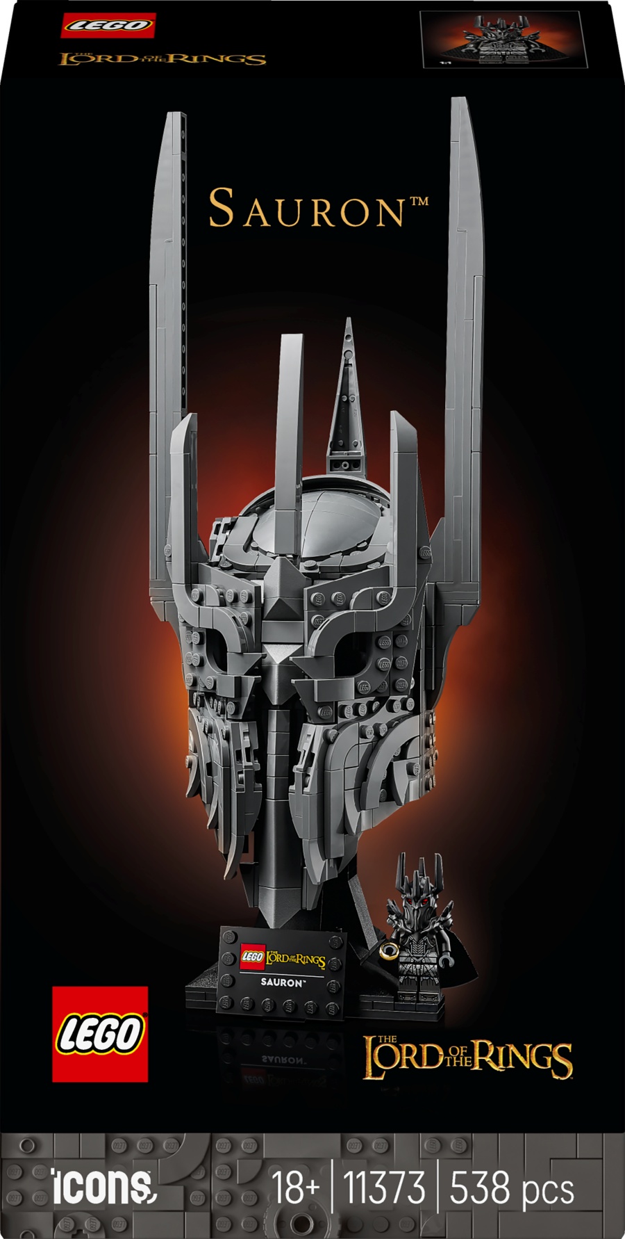 Constructor LEGO Icons - Stăpânul Inelelor: Coiful lui Sauron (11373)