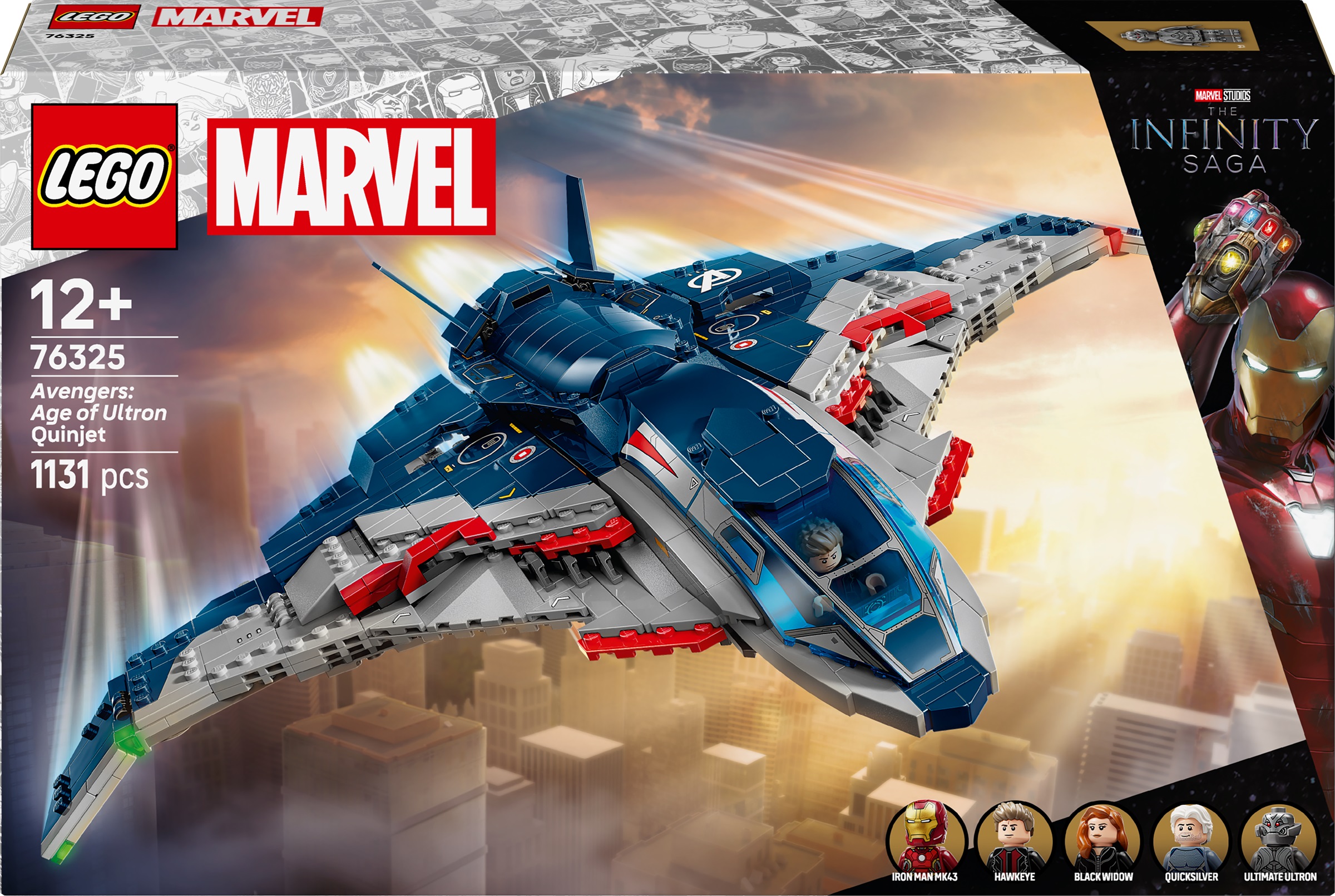 Constructor LEGO Marvel - Răzbunătorii: Epoca lui Ultron Quinjet (76325)