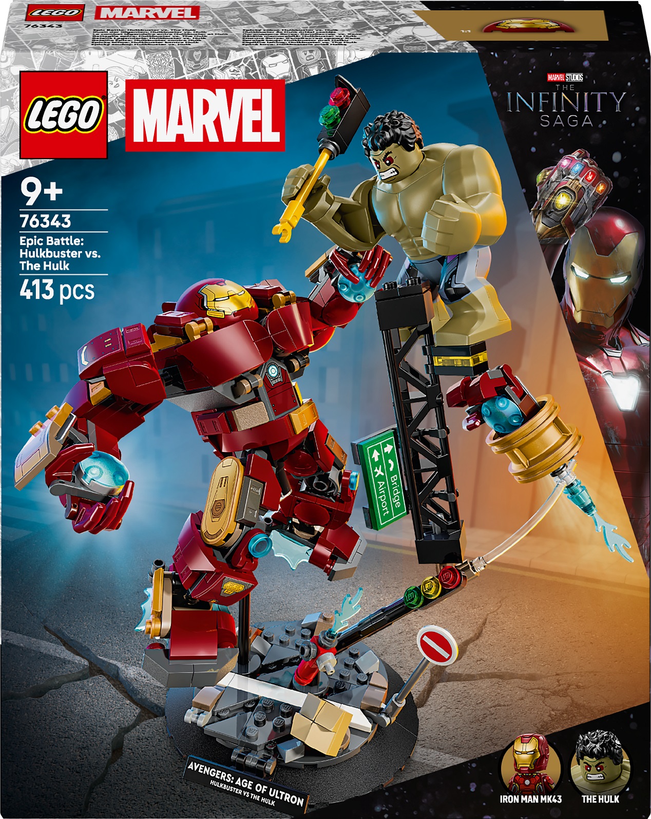 Constructor LEGO Marvel Super Heroes -Bătălie epică: Hulkbuster vs. Hulk (76343)