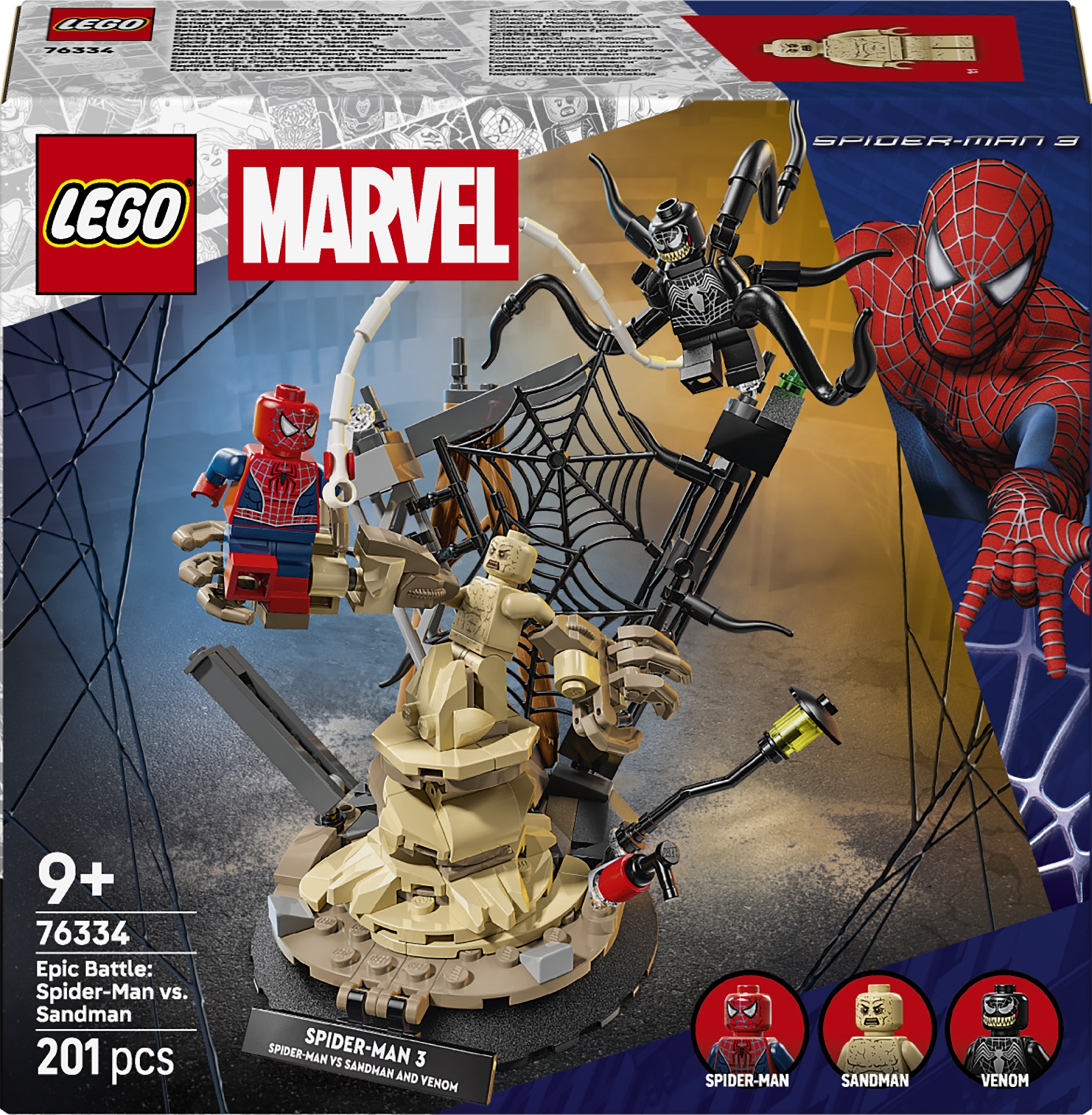 Constructor LEGO Marvel Super Heroes - Bătălie epică: Spider-Man vs. Sandman (76334)