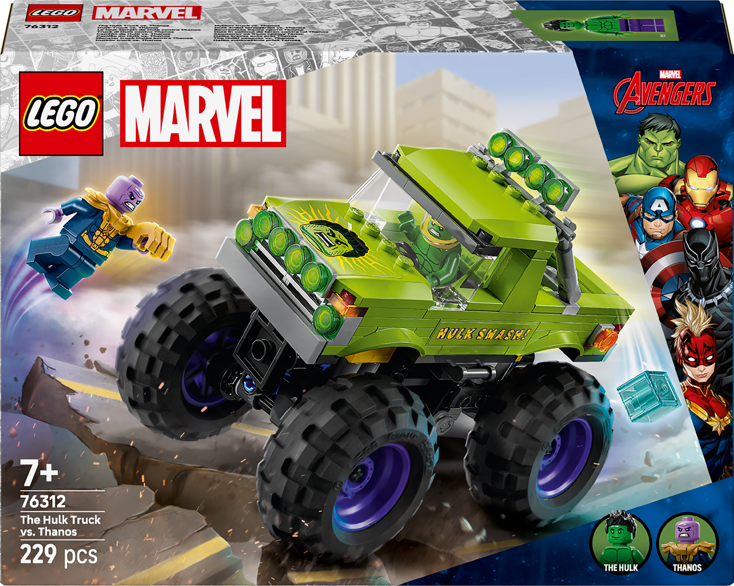 Constructor LEGO Marvel Super Heroes - Hulk Truck vs Thanos (76312)