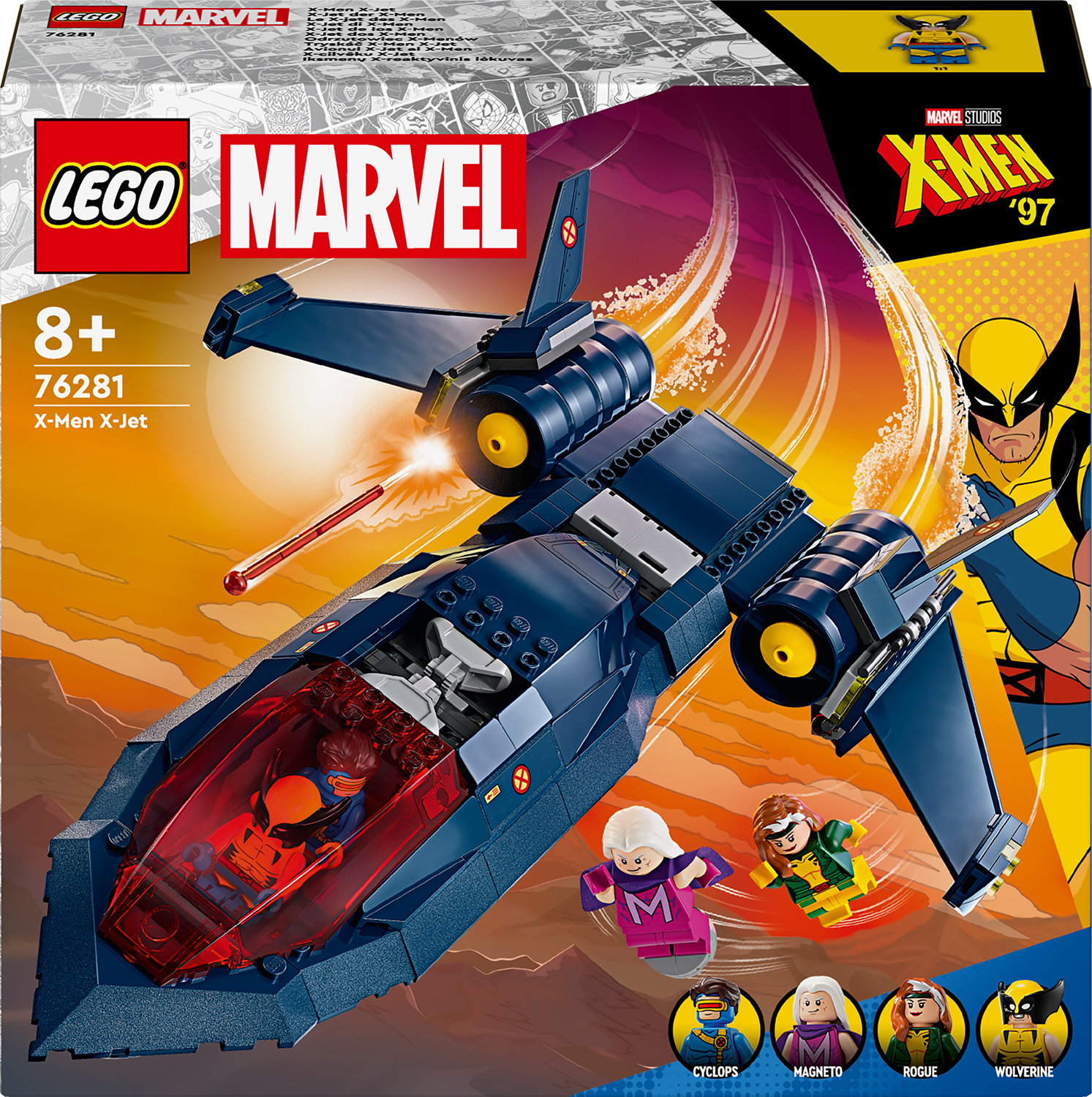 Constructor LEGO Marvel Super Heroes - X-Javionul cu reactie lui X-Men (76281)