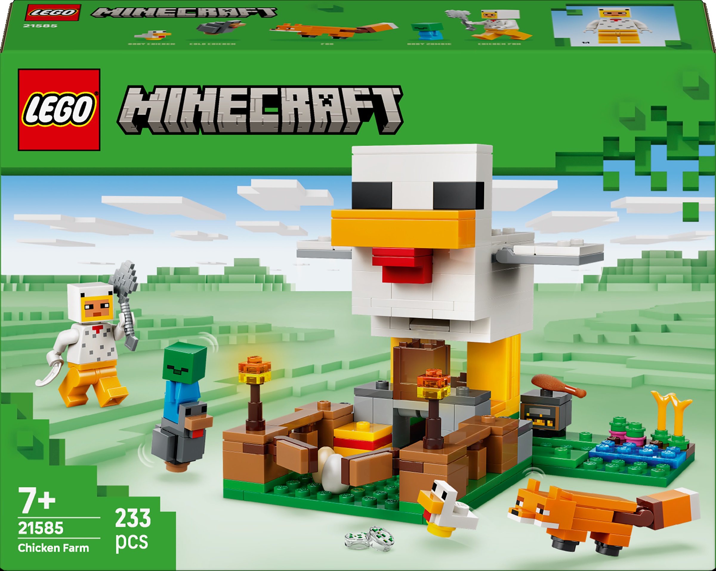 Constructor LEGO Minecraft - Fermă de pui (21585)