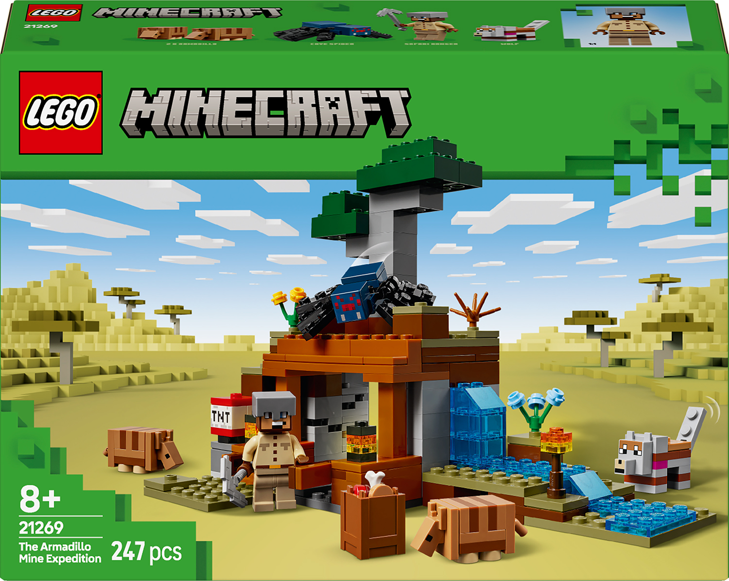 Constructor LEGO Minecraft - Expediție minieră cu un armadillo (21269)