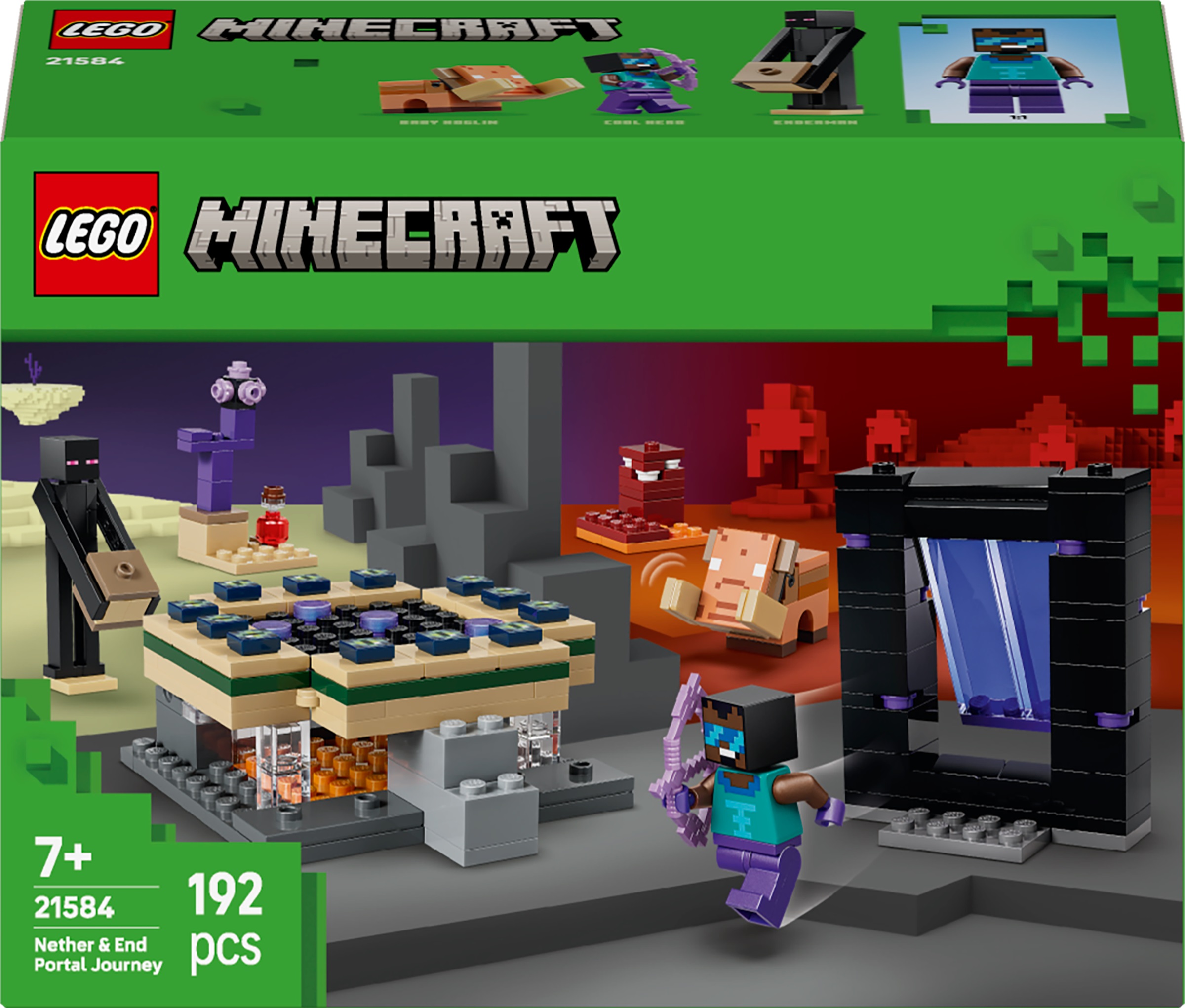 Constructor LEGO Minecraft - Călătorie prin portalul către Iad și Sfârșit (21584)