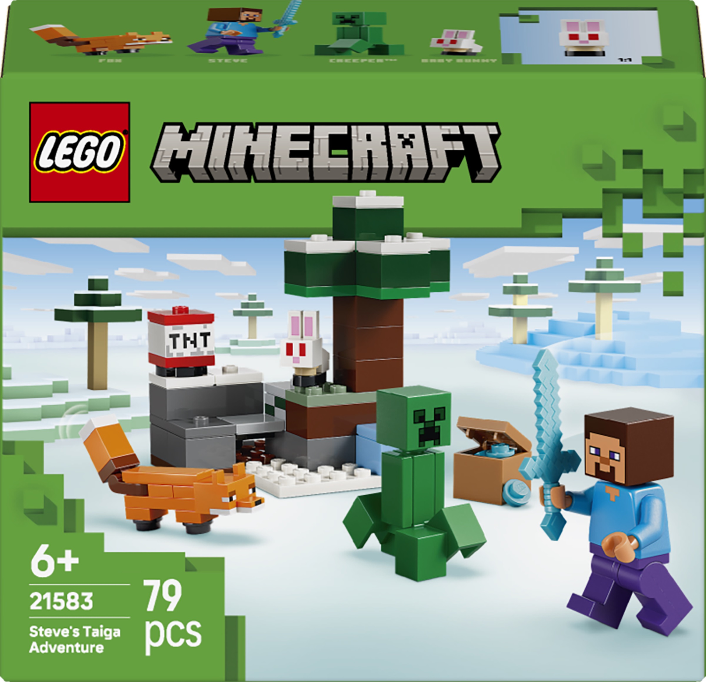 Constructor LEGO Minecraft -Aventura lui Steve în taiga (21583)