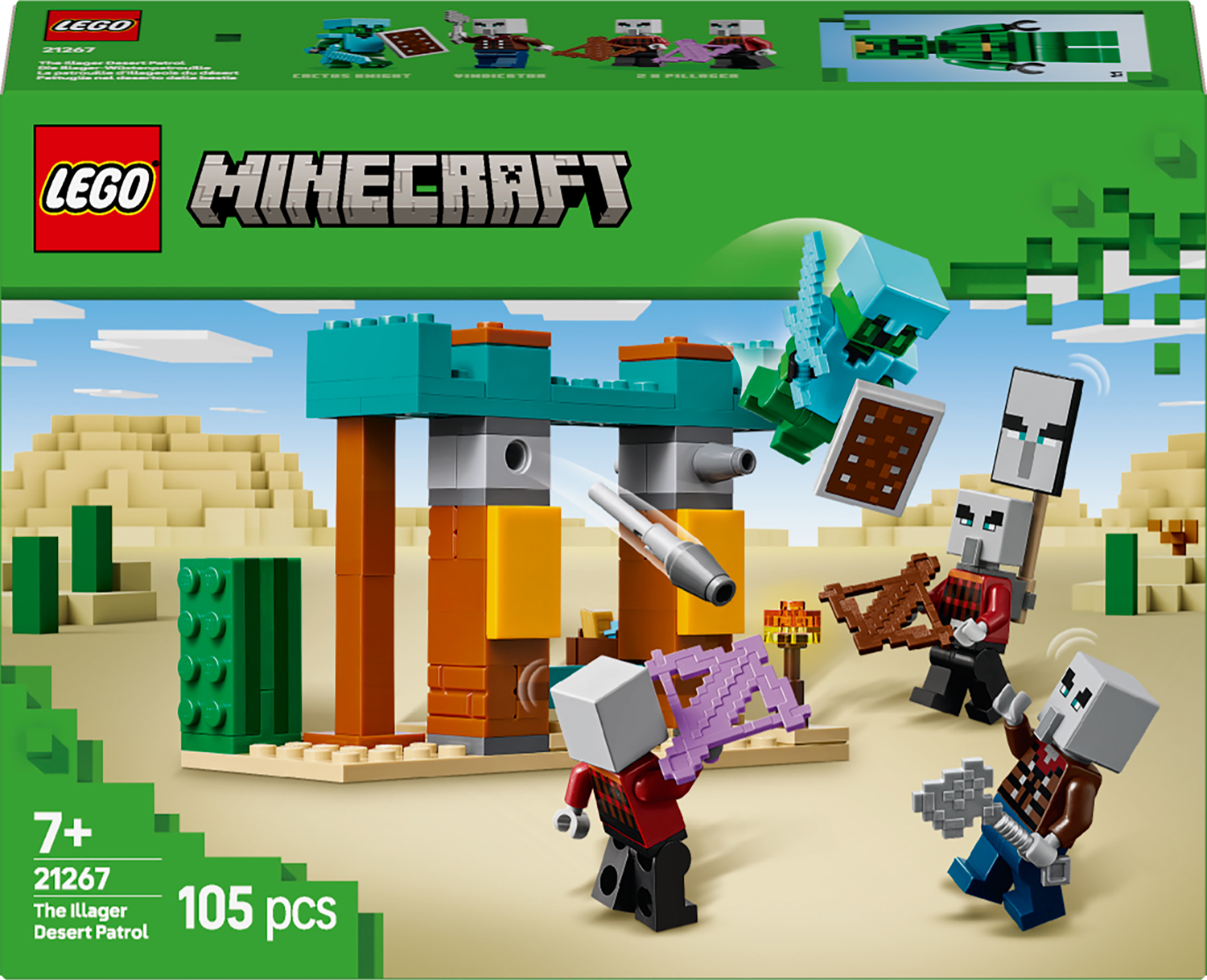 Constructor LEGO Minecraft - Patrula în deșert a ticăloșilor (21267)