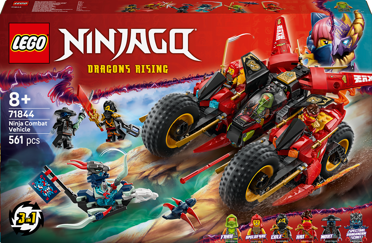 Constructor LEGO Ninjago - Vehicul de luptă al ninja (71844)