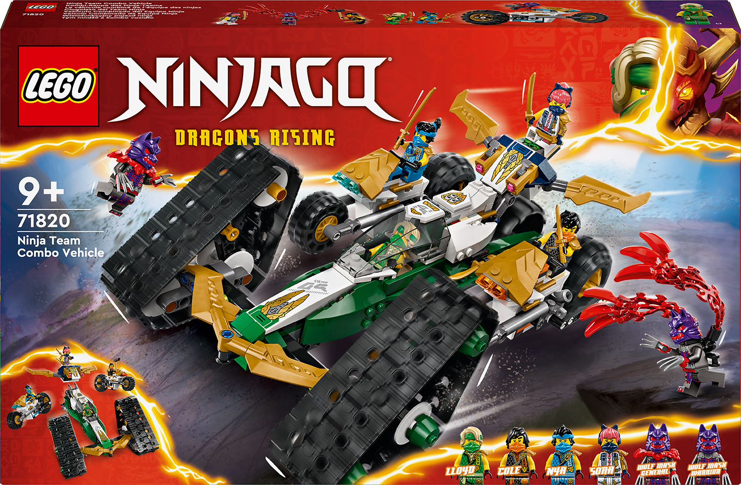 Constructor  LEGO Ninjago - Vehicul combinat al echipei ninja (71820)