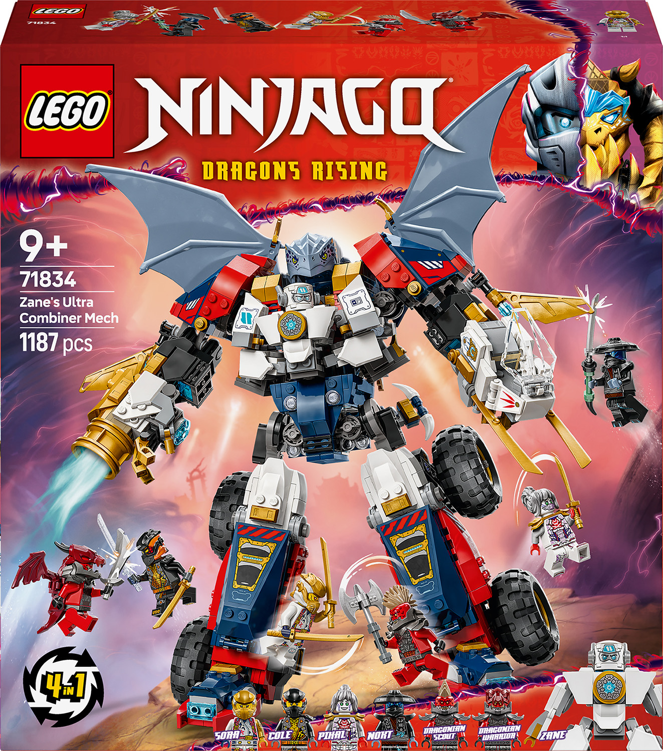 Constructor LEGO Ninjago - Robotul Ultra Combiner al lui Zane (71834)