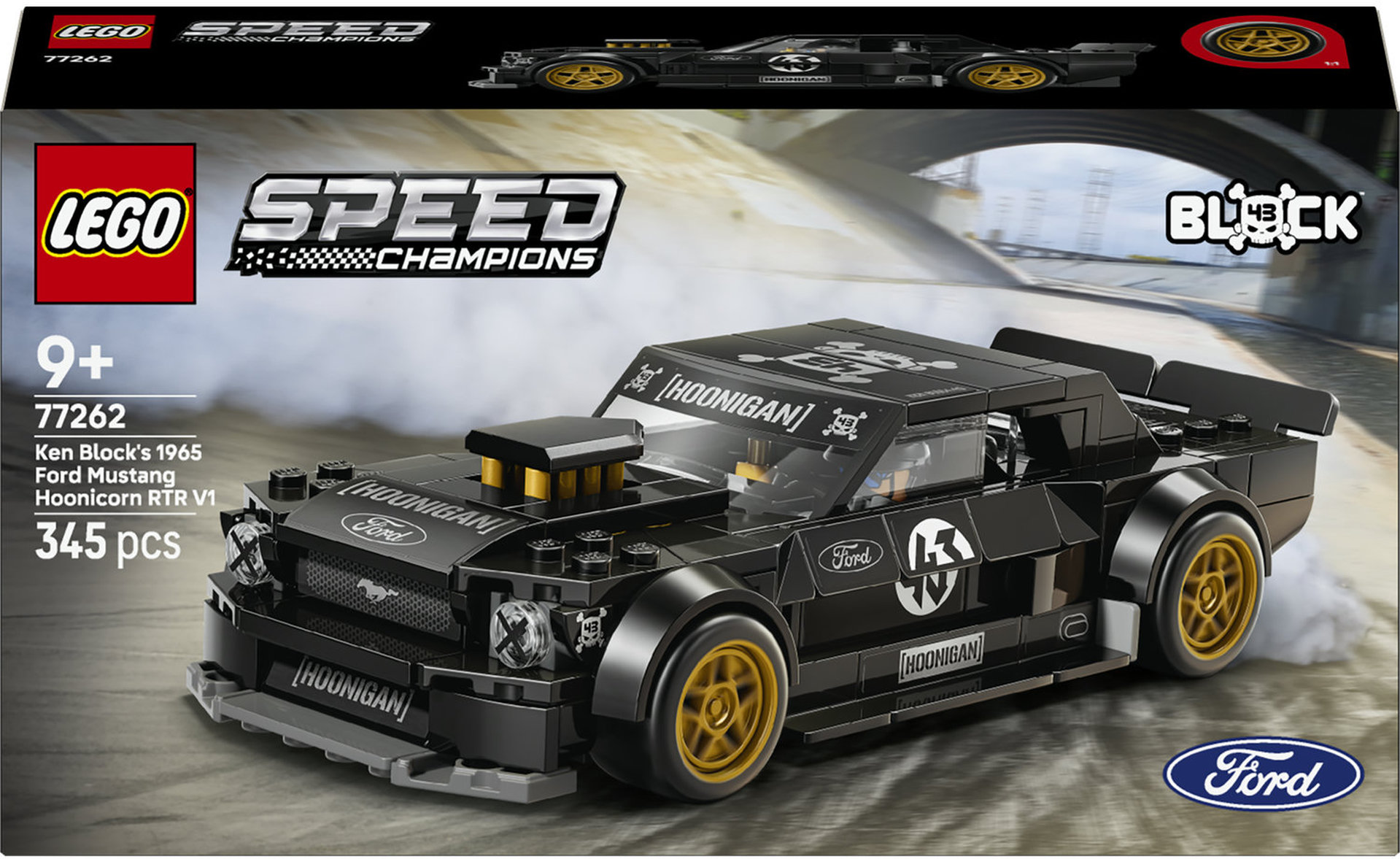 Constructor LEGO Speed Champions - Ford Mustang Hoonicorn V1 на Ken Block от 1965 г. (77262)
