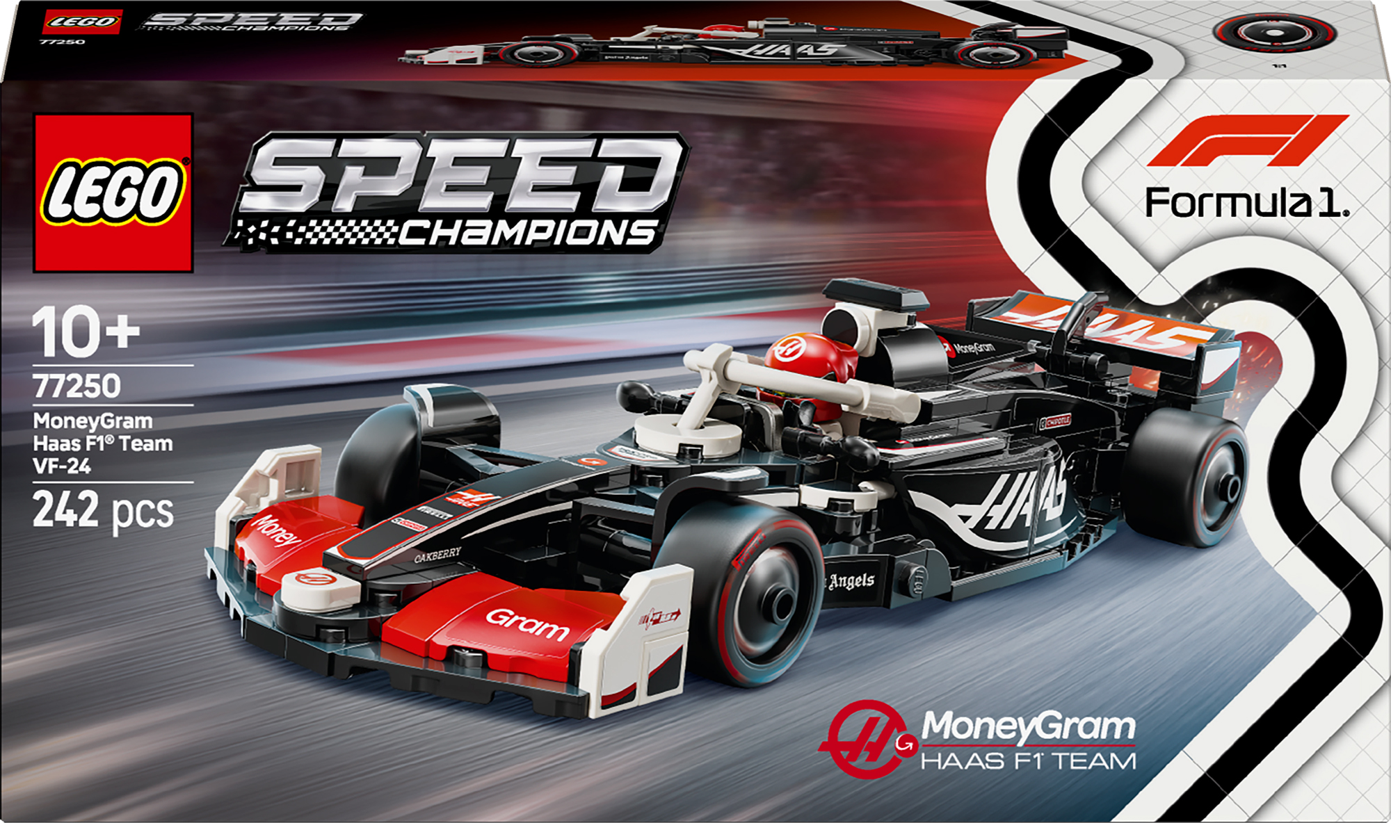 Constructor LEGO Speed Champions Formula 1 - Mașină MoneyGram Haas F1 Team VF-24 (77250)