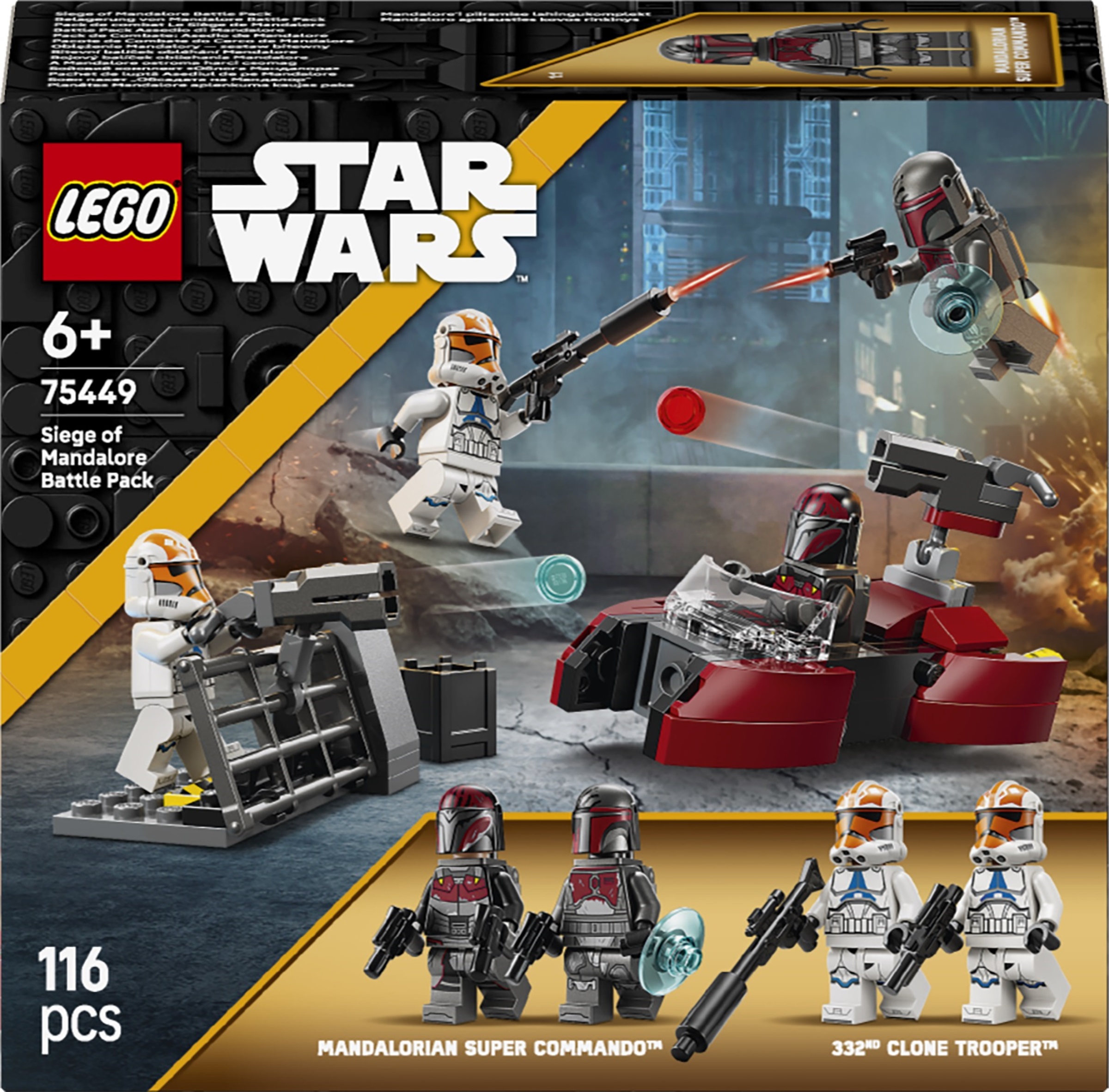 Constructor LEGO Star Wars - Pachet de luptă: Asediul Mandalore (75449)