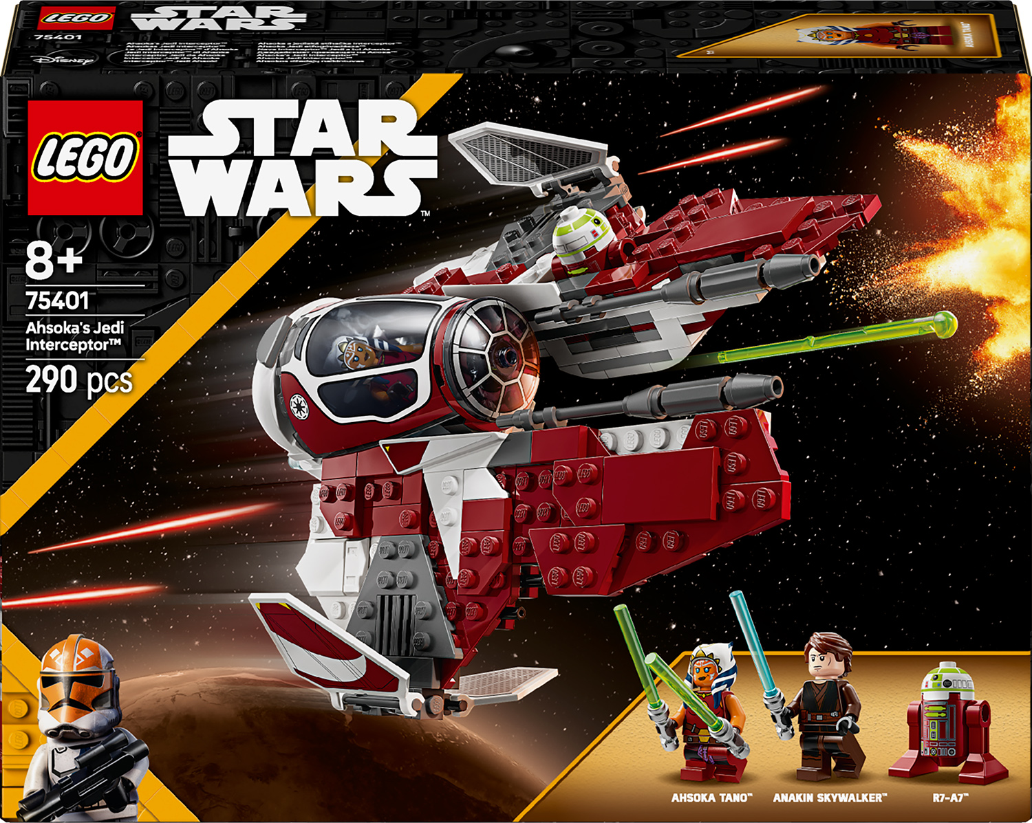 Constructor LEGO Star Wars - Interceptorul Jedi al lui Ahsoka (75401)