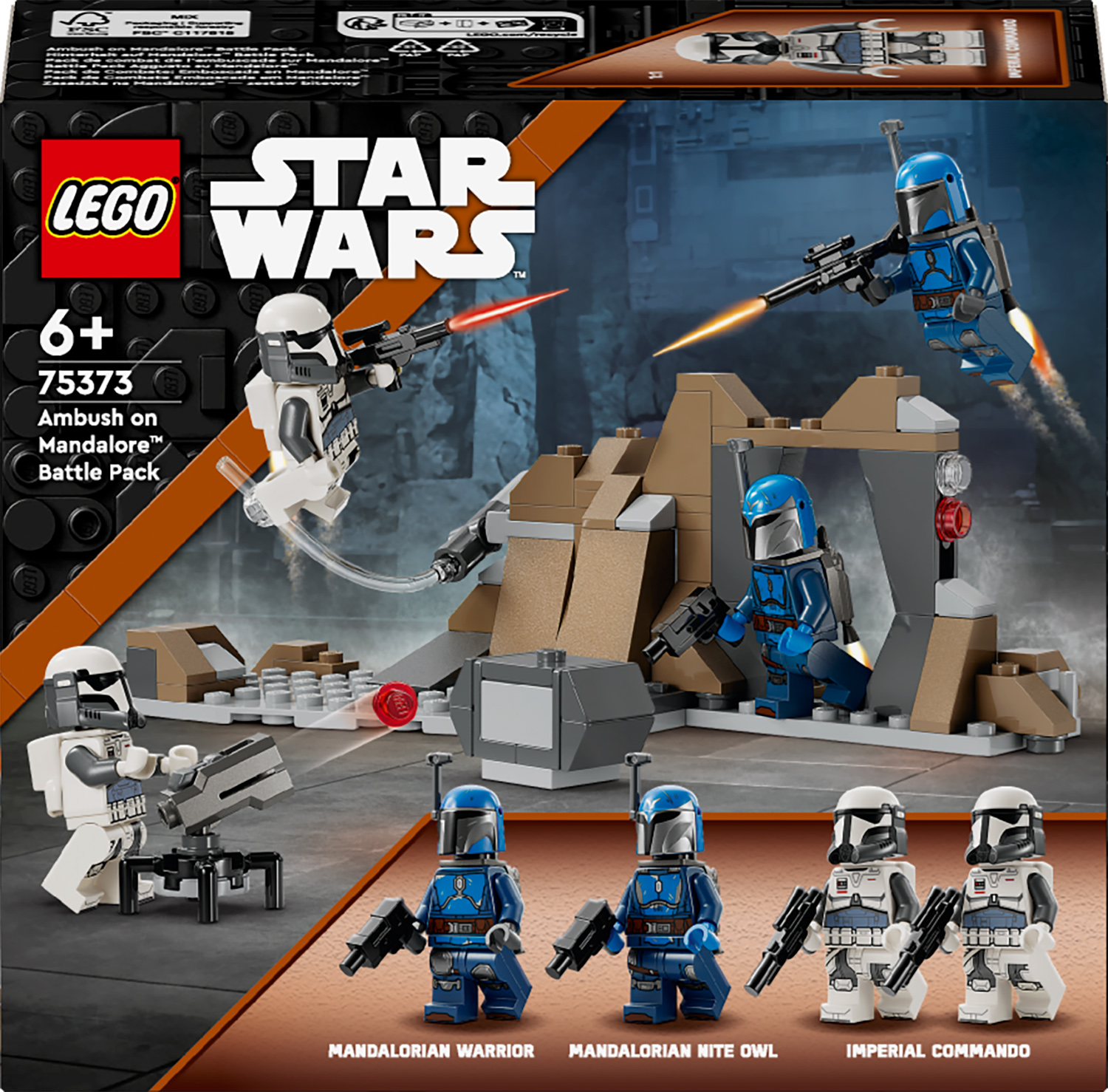 Constructor  LEGO Star Wars - Pachet de luptă Ambuscadă pe Mandalore (75373)