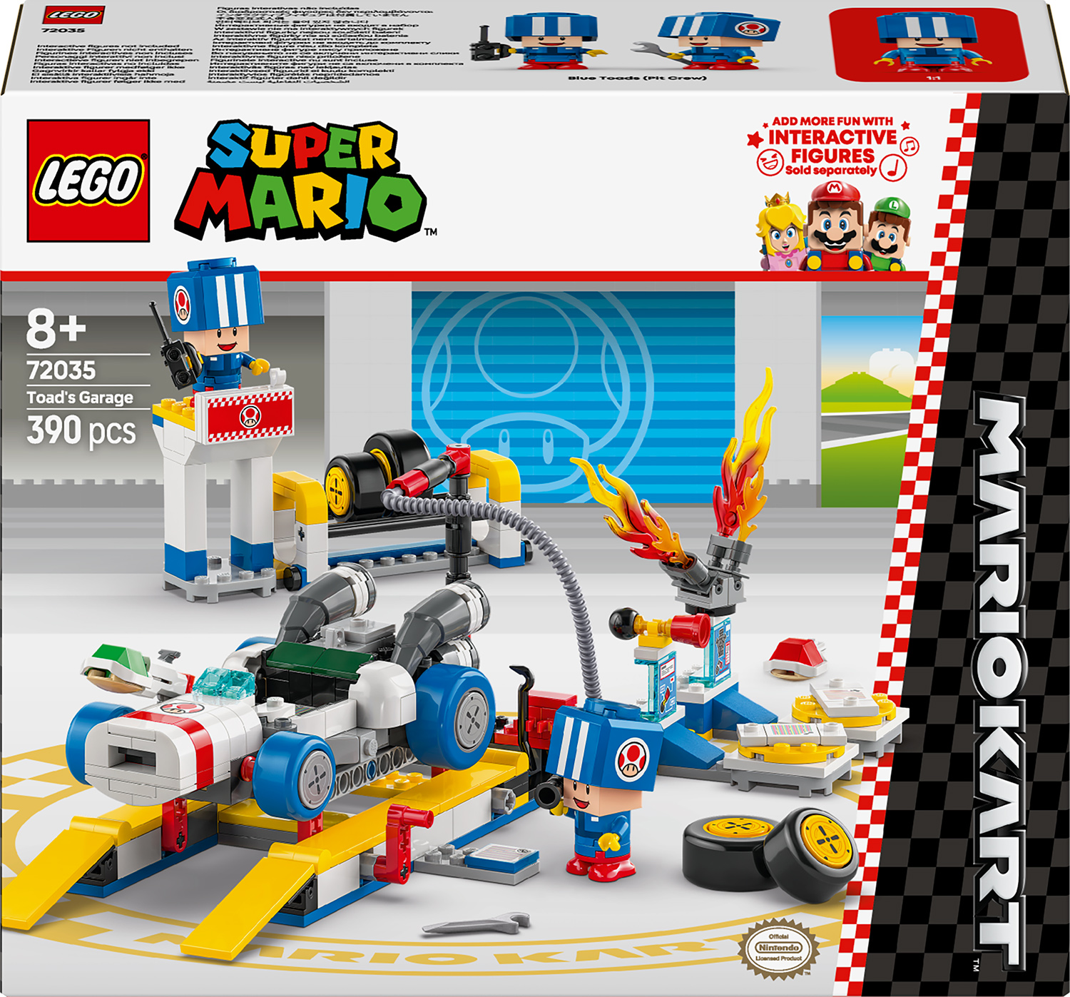 Constructor LEGO Super Mario - Mario Kart, garajul lui Toad (72035)