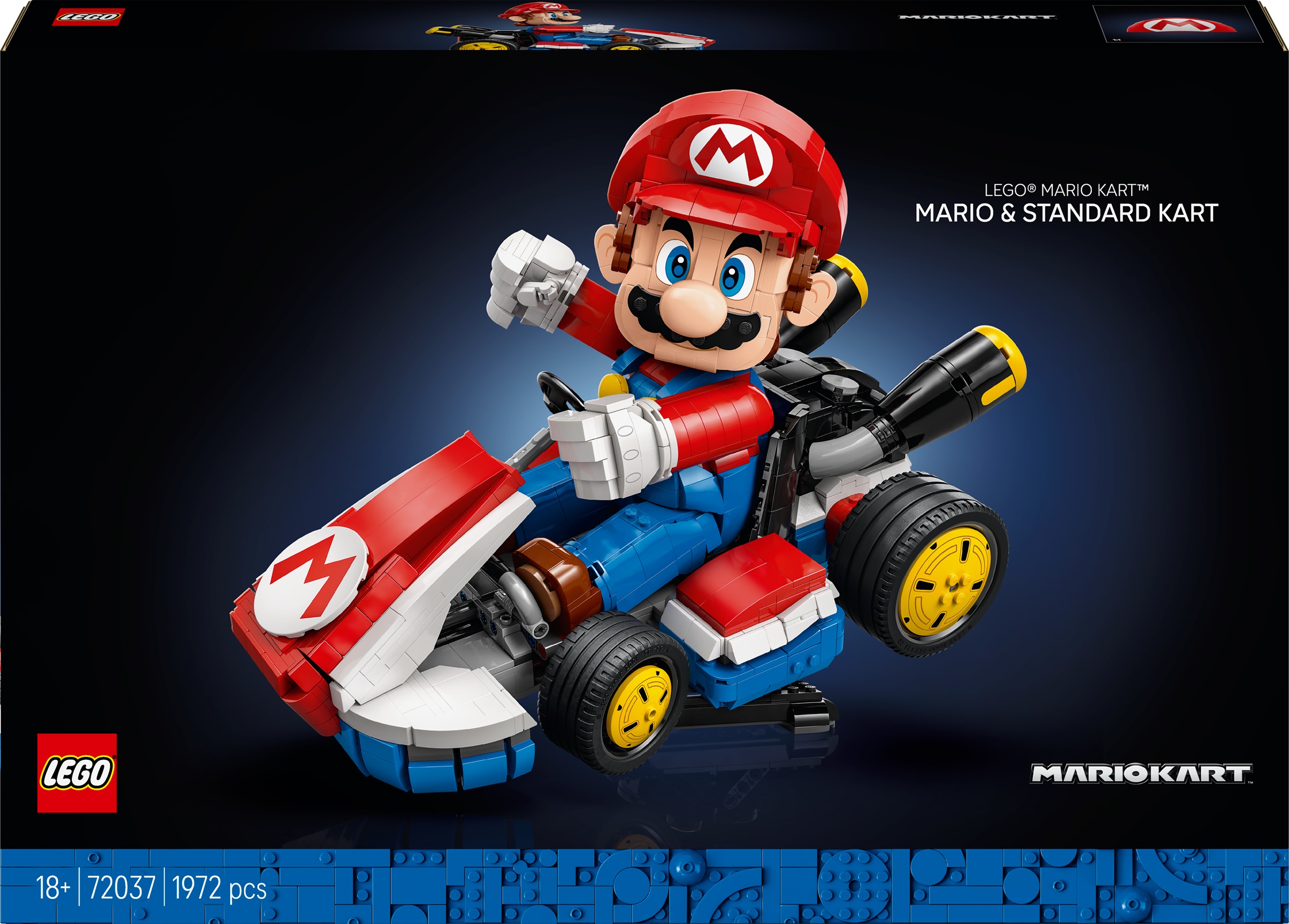 Constructor LEGO Super Mario - Mario Kart, Mario si Standard Kart (72037)