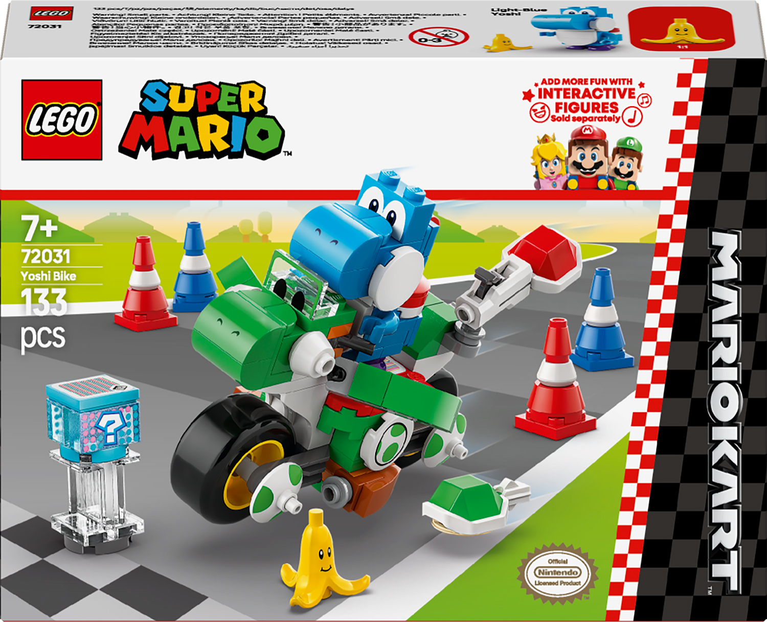 Constructor LEGO Super Mario - Mario Kart, Yoshi Bike (72031)